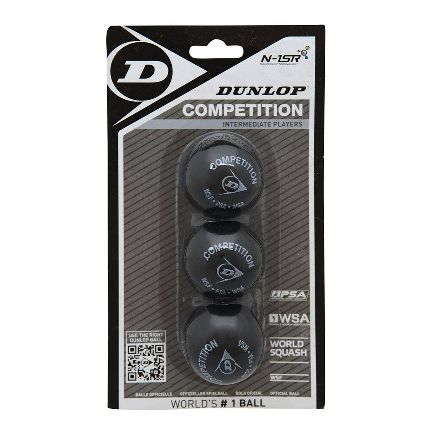 Dunlop Competition 3-Pack Squashbal Blisters