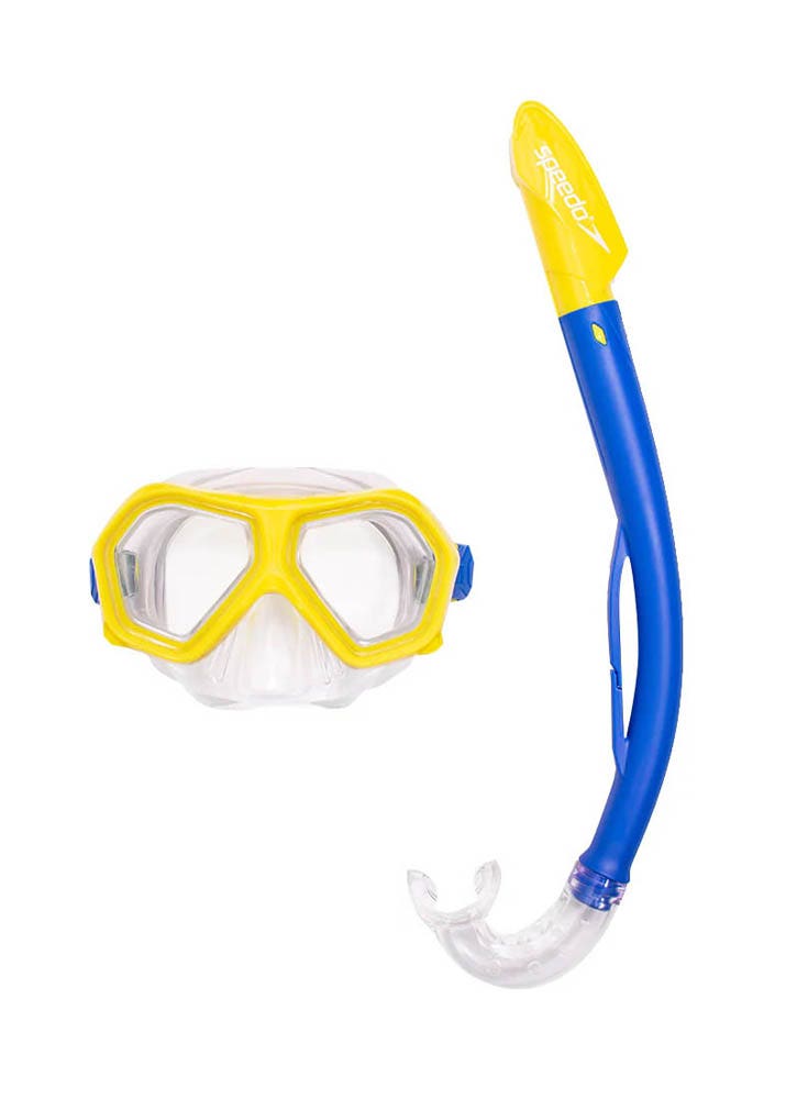 Speedo Leis Dual Lenses Combo Jr. Geel