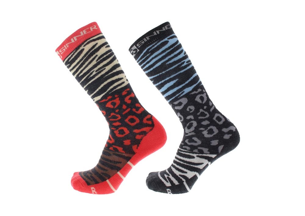 Sinner Ski Socks Animal Double Pack