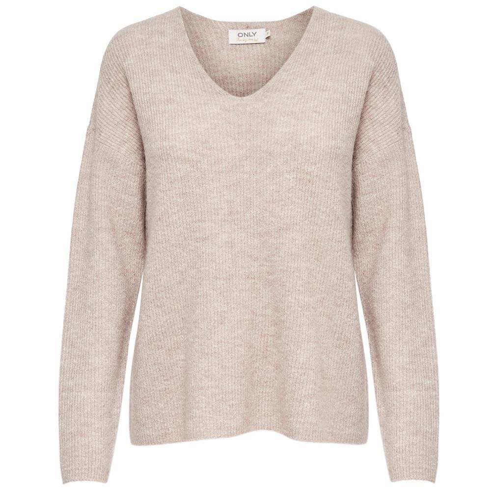 Only Camilla V-neck Pullover Wit