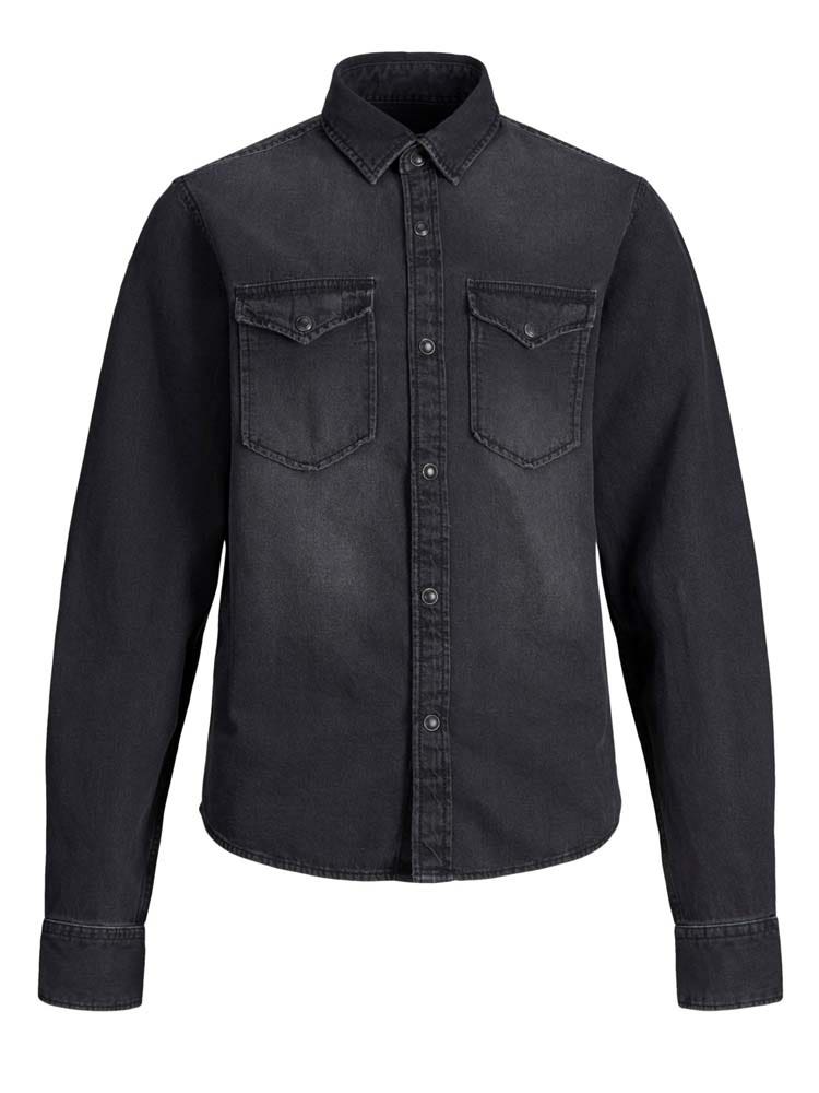 Jack & Jones Kids Jjewestern Sheridan Shirt L/s Jr Zwart
