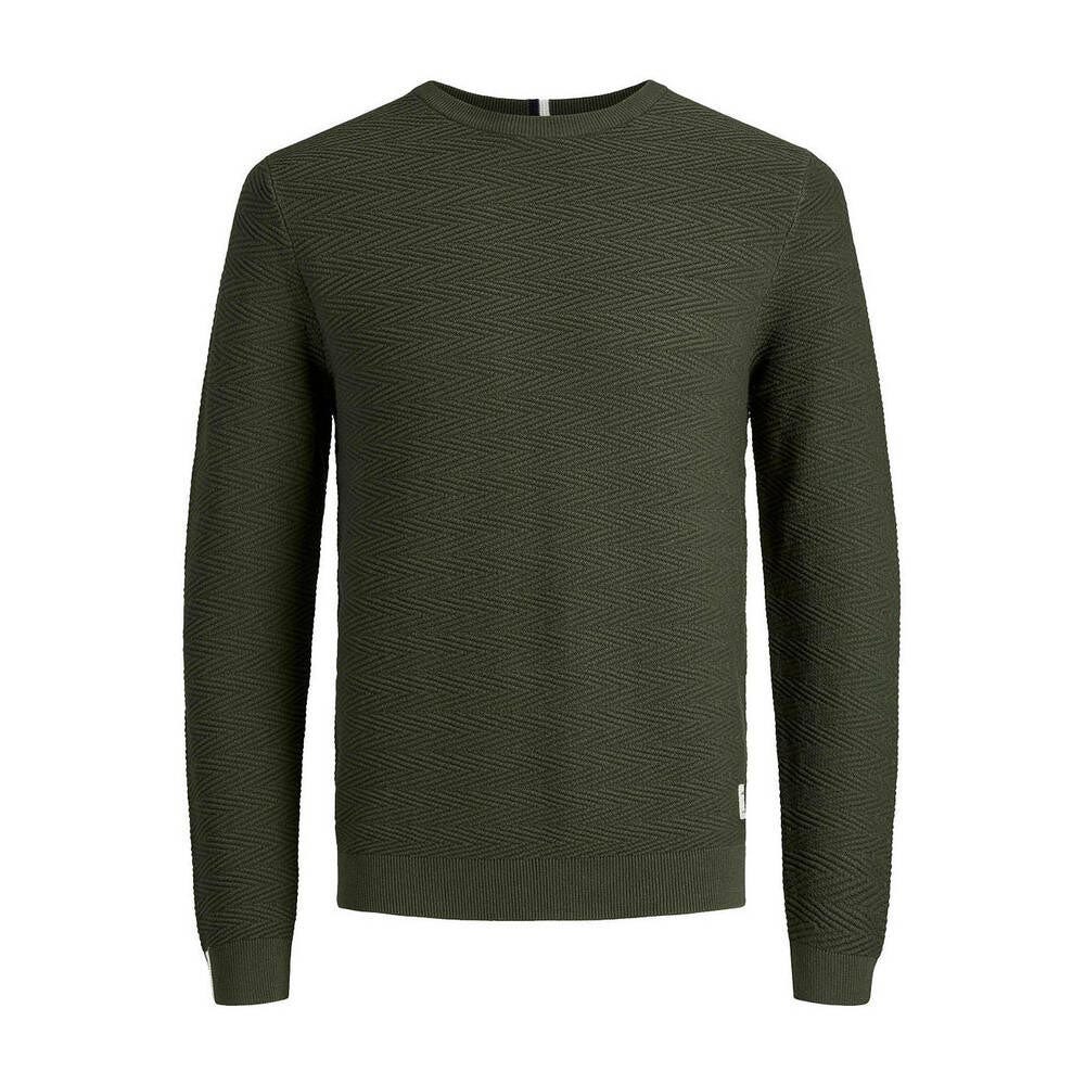 Jack & Jones Jcolawson Solid Knit Crew Neck Groen