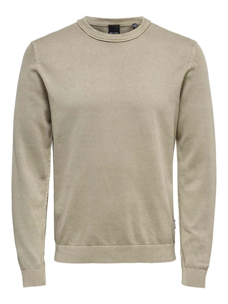 Only & Sons Onsclark Reg Wash Crew Knit Bruin