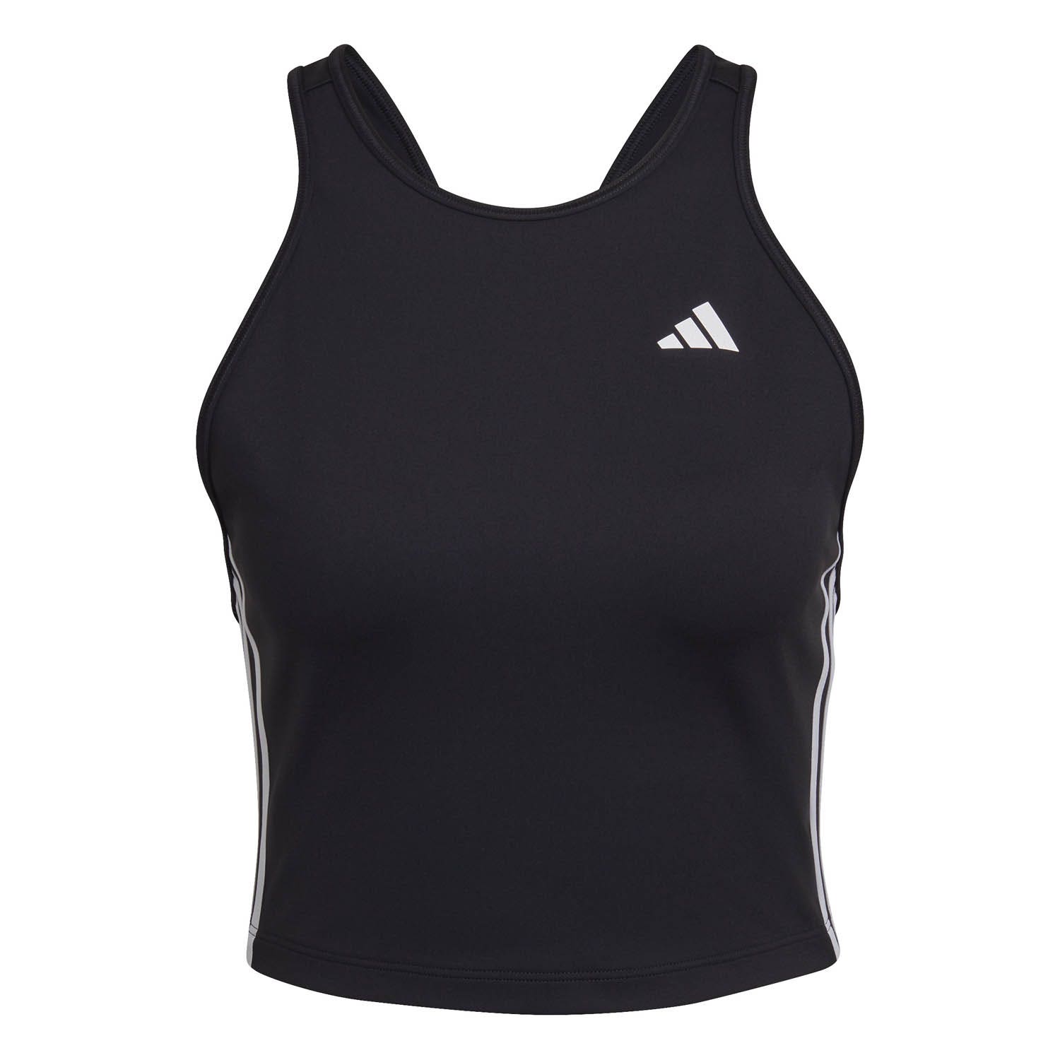 Adidas Aeroready 3-stripes Crop Tanktop Zwart