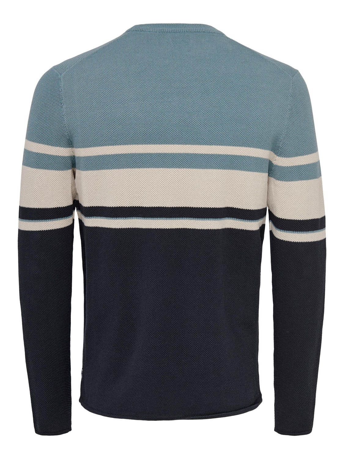 ONLY & Sons Niguel Reg 12 Block Crew Knit