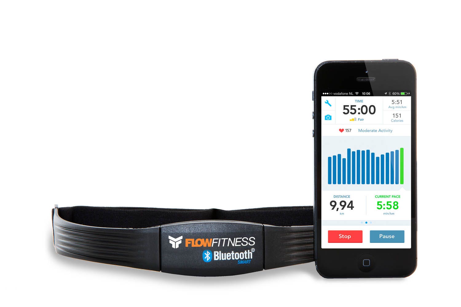 Flow Fitness Bluetooth Hartslagband