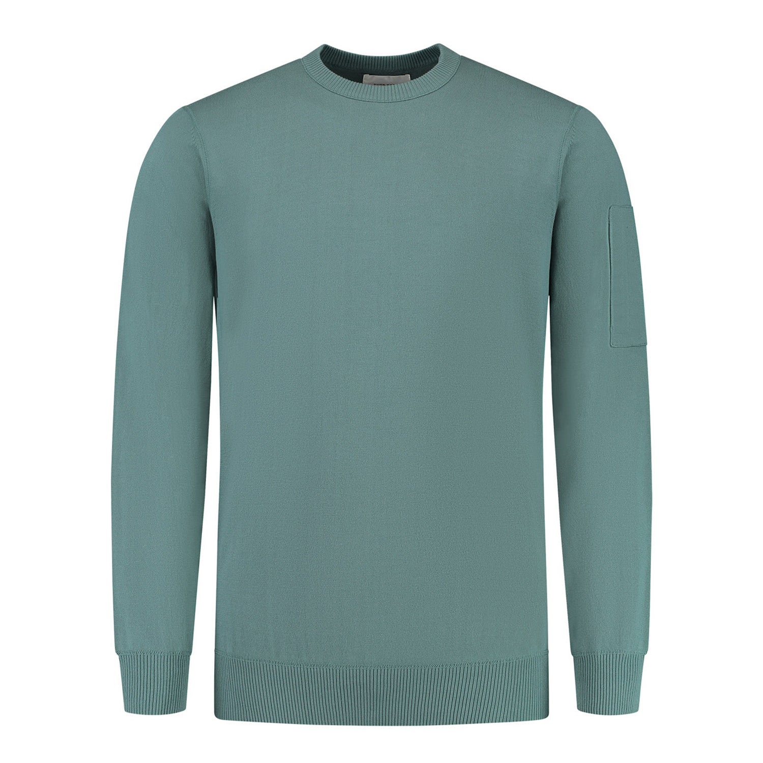 PURE PATH Knitted Crewneck With Sleeve Pocket