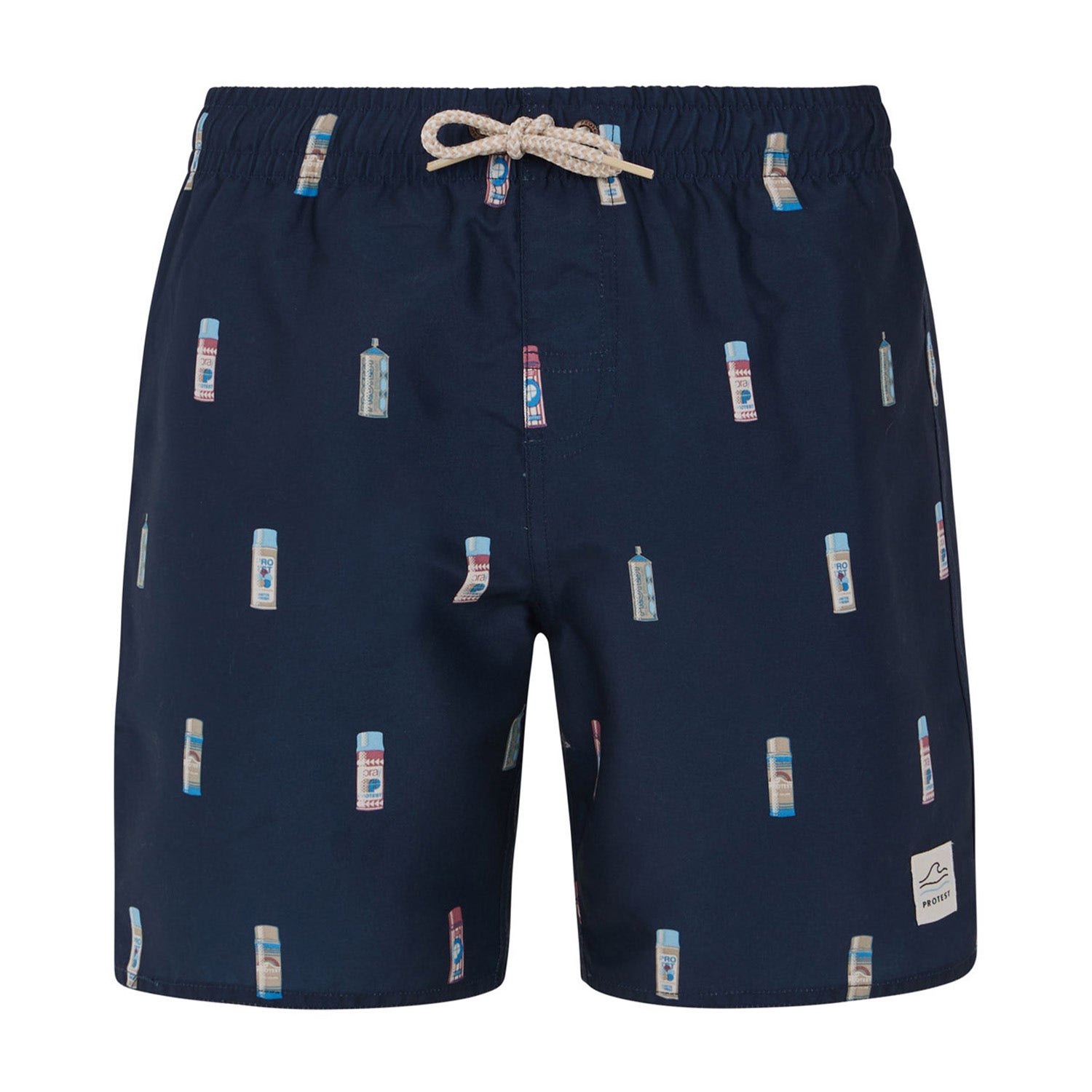 Protest Bitmap Junior Beachshort Blauw