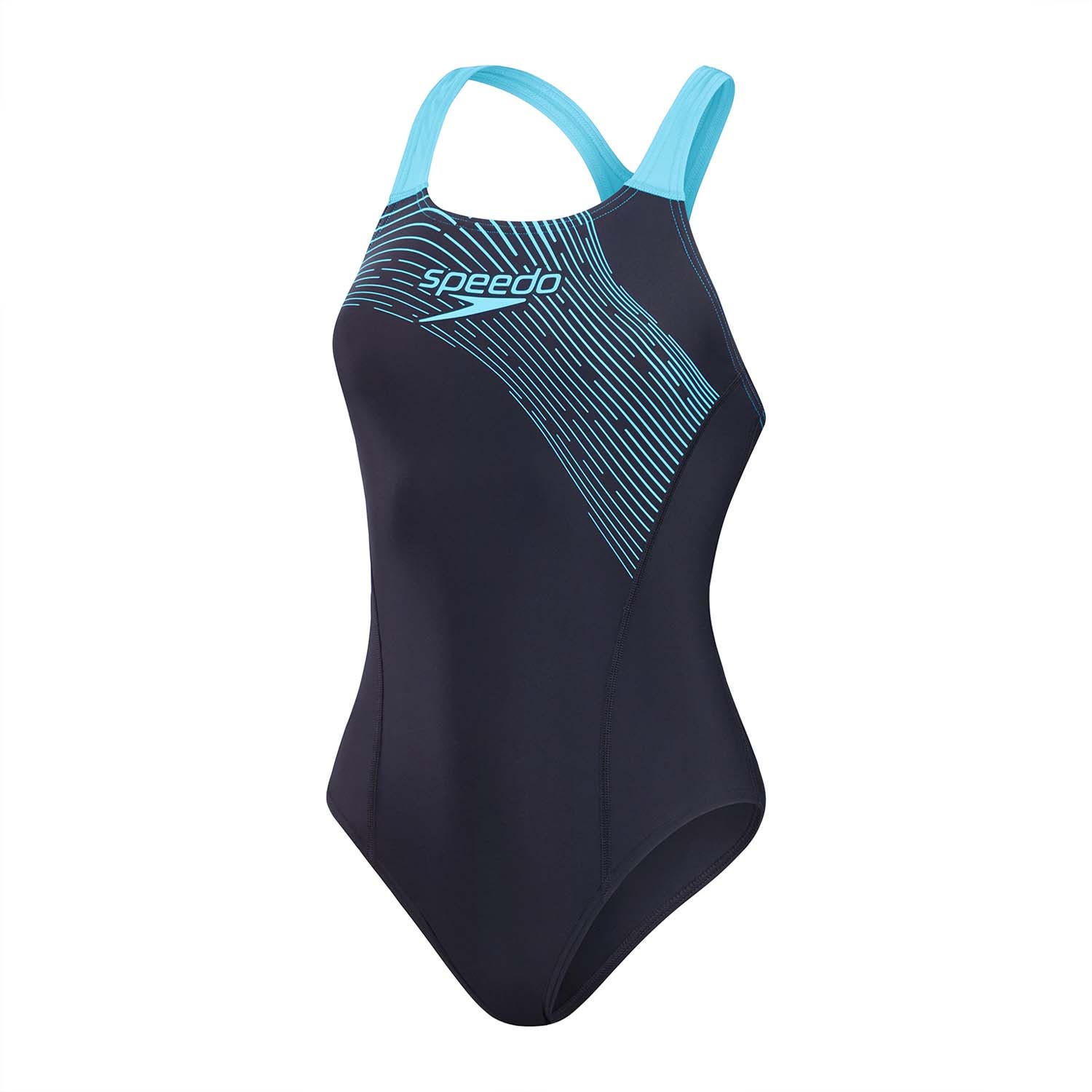 Speedo Eco Womens Medley Logo 1 Piece Blauw