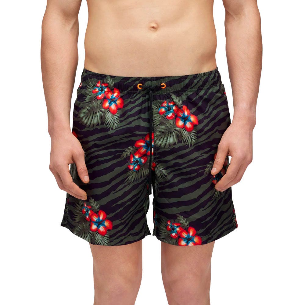 Sundek Printed Elastic Waist Medium Swimshorts