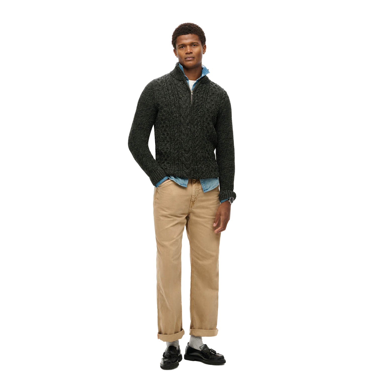 Superdry Jacob Cable Knit Half Zip