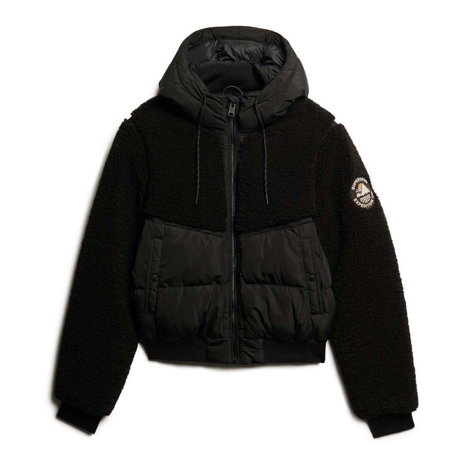 Superdry Everest Bomber Hybrid Jacket Dames Zwart
