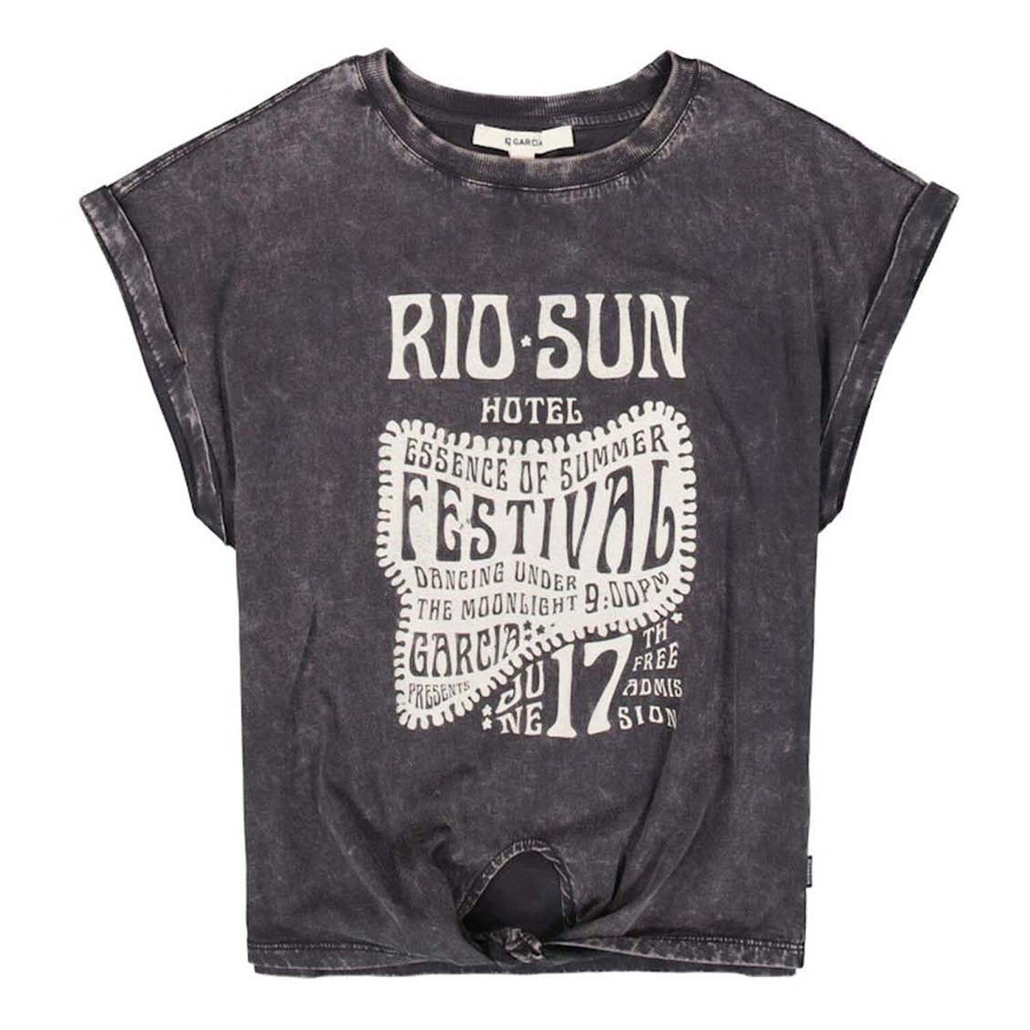 Garcia T-shirt Meiden Antraciet
