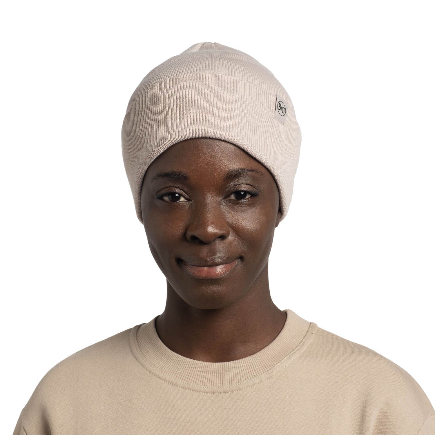 Buff Gebreide Beanie Lilon