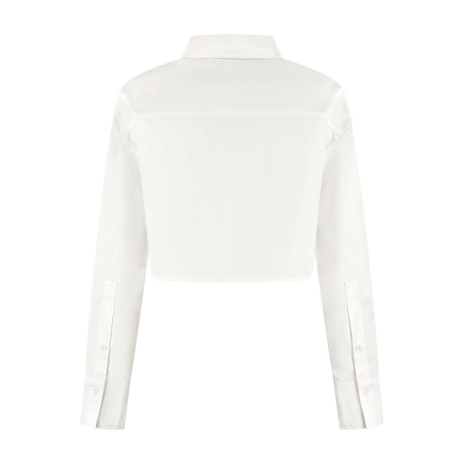 Malelions Cropped Button-Up Shirt Dames