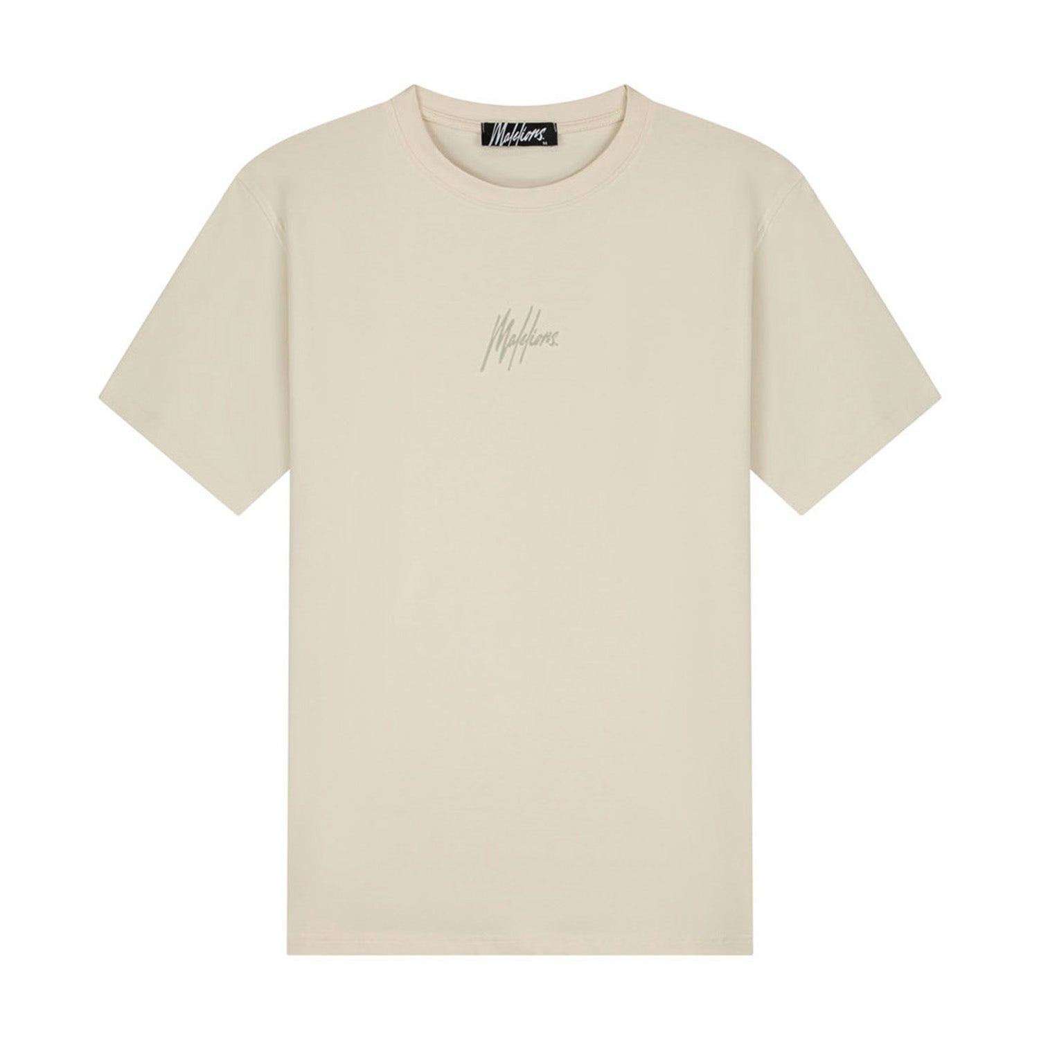 Malelions Striped Signature T-shirt Heren Beige