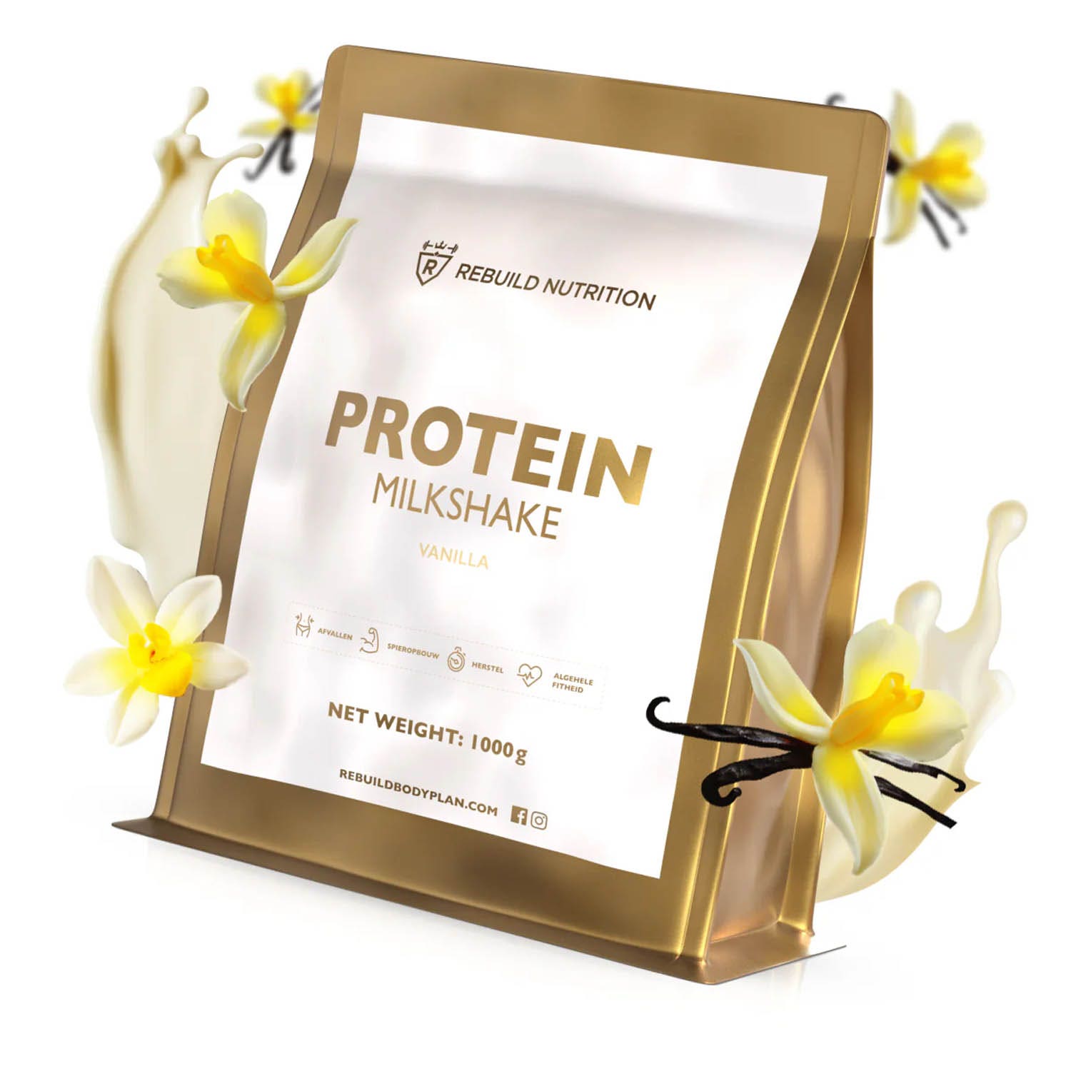 Rebuild Body Plan Protein Milkshake Vanilla 1KG