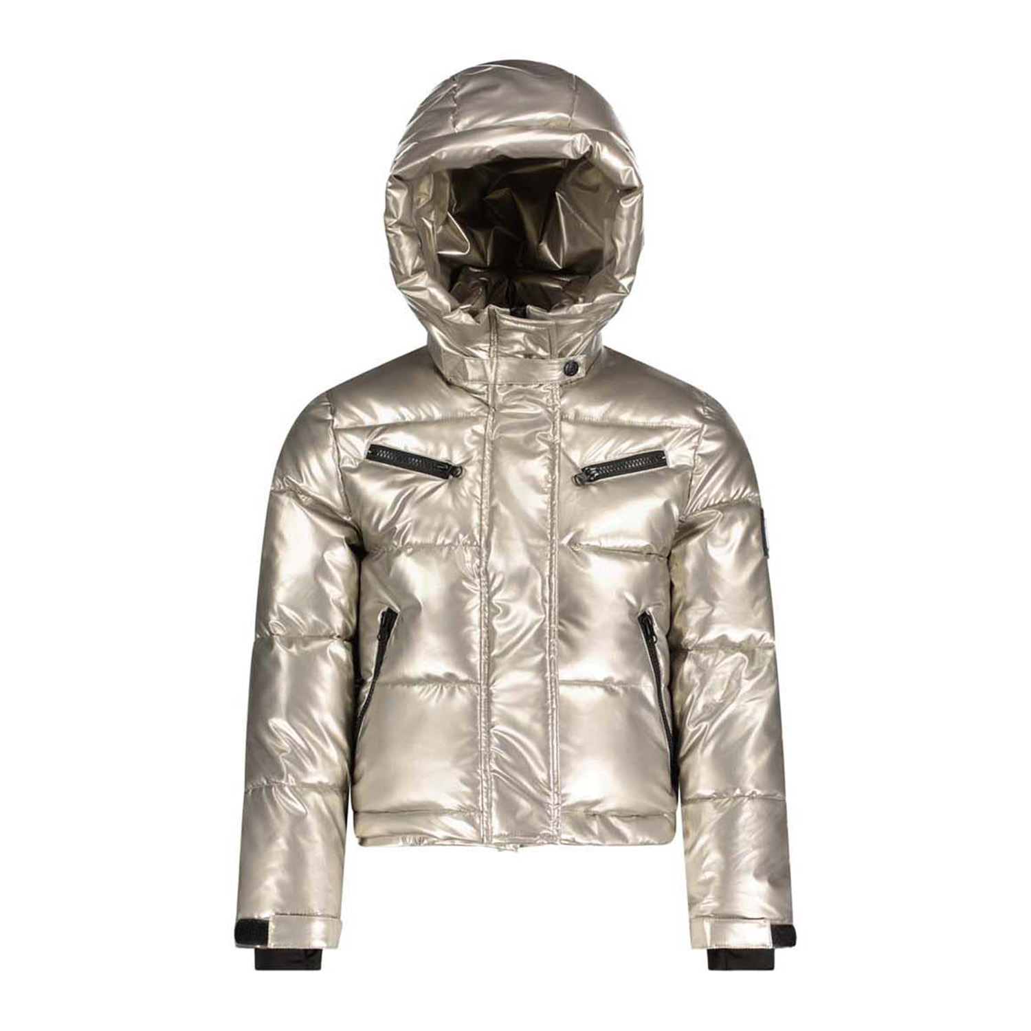 Super Rebel Spicy Metallic Hooded Ski Jacket Meiden