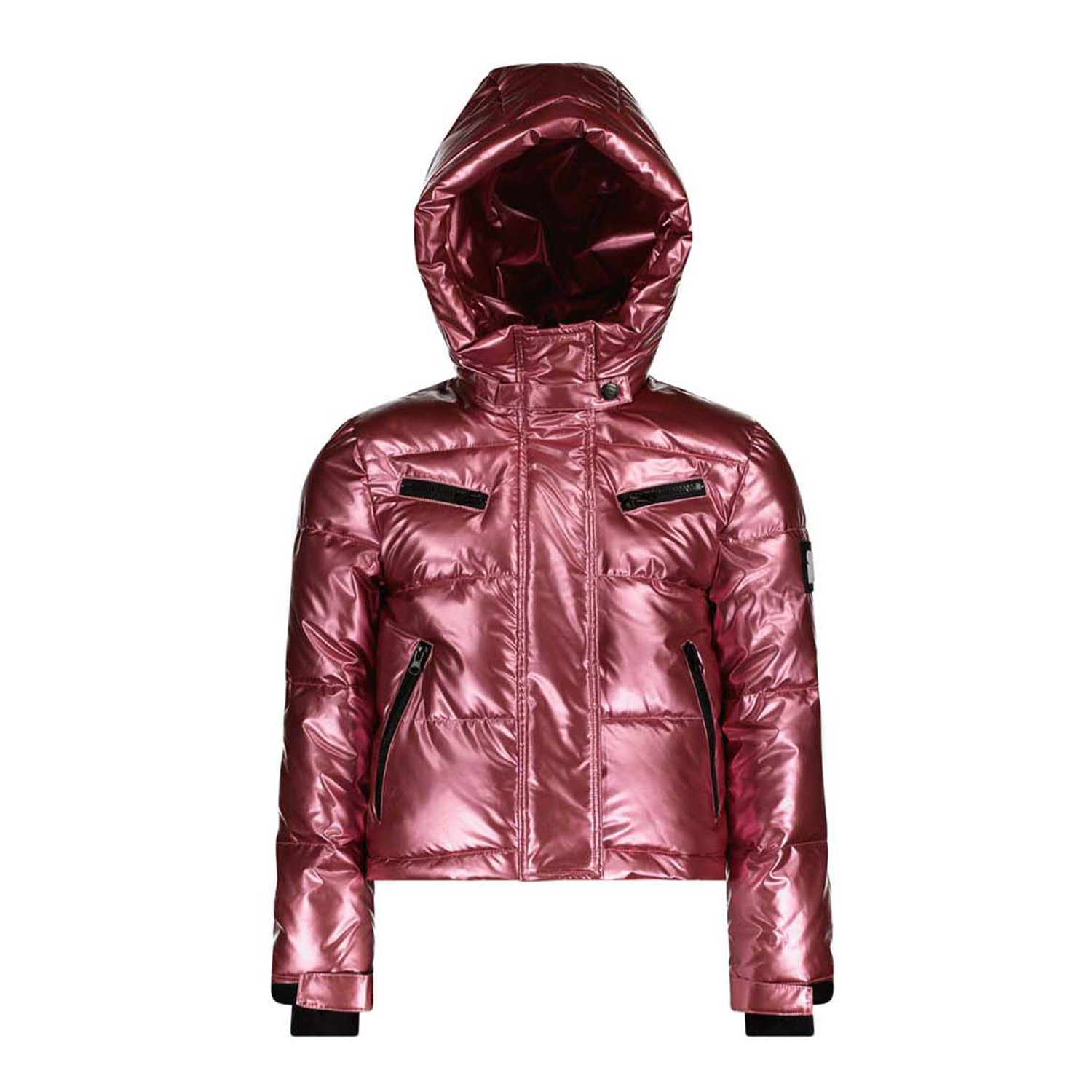 Super Rebel Spicy Metallic Hooded Ski Jacket Meiden