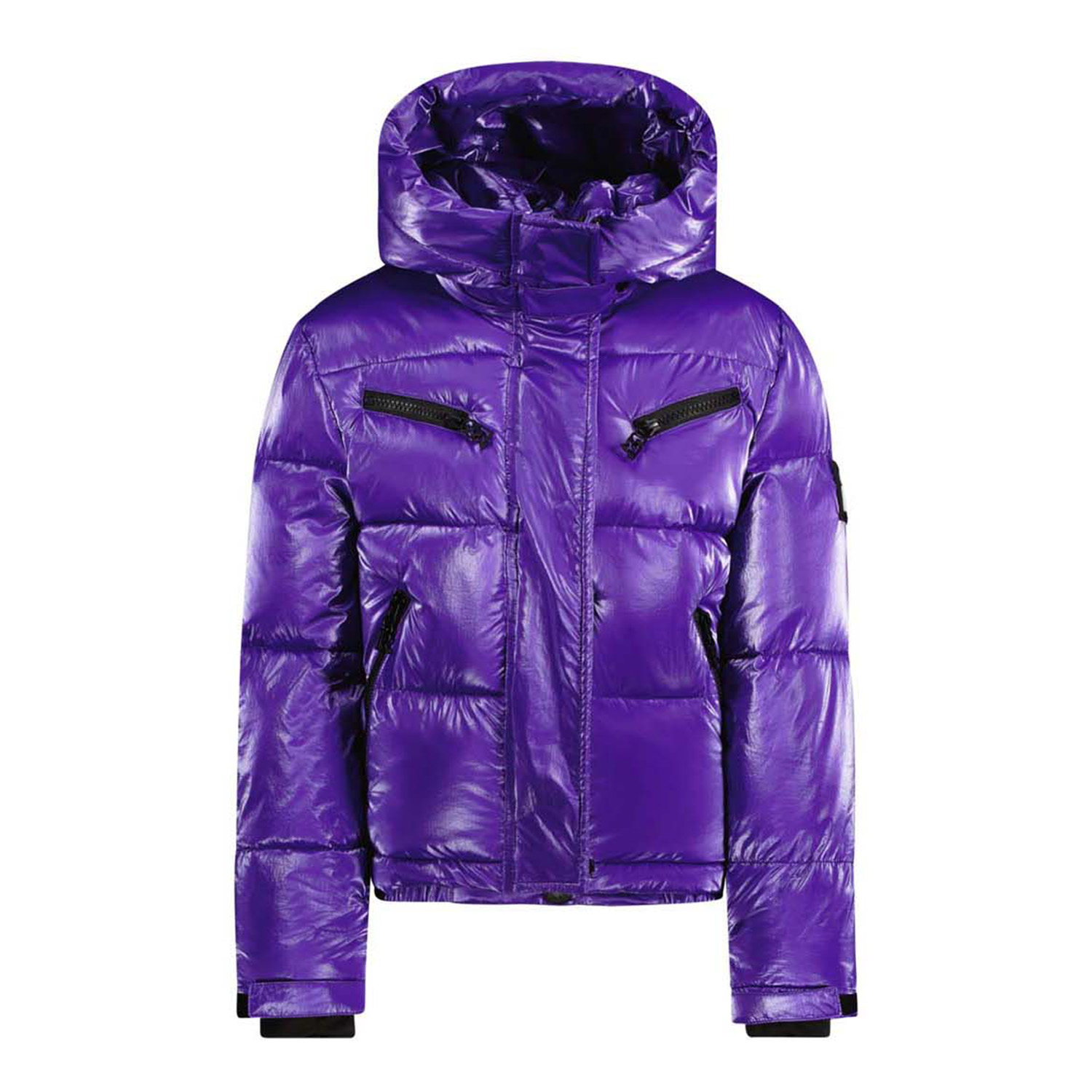 Super Rebel Spicy Metallic Hooded Ski Jacket Meiden