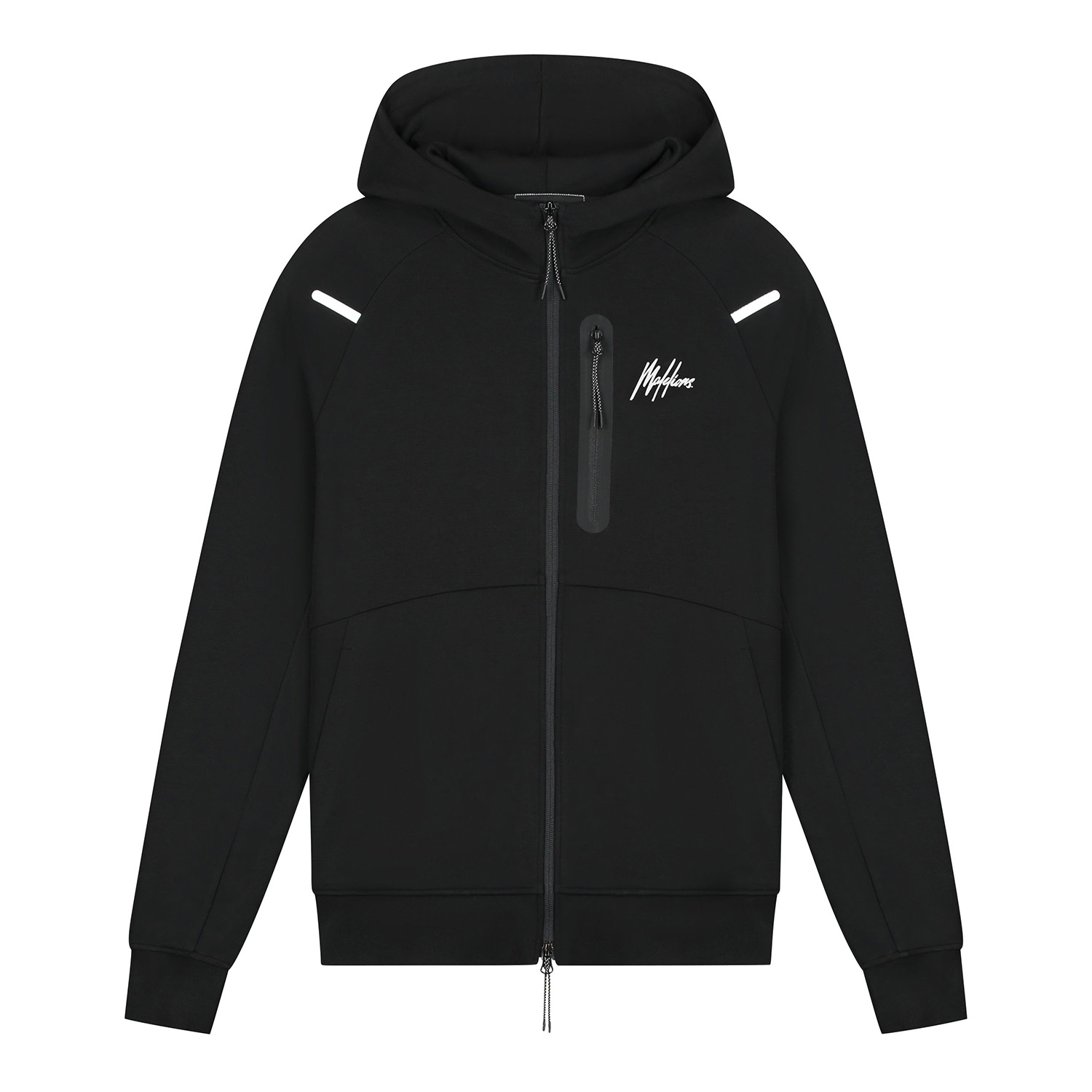 Malelions Sport Counter Zip Hoodie Zwart