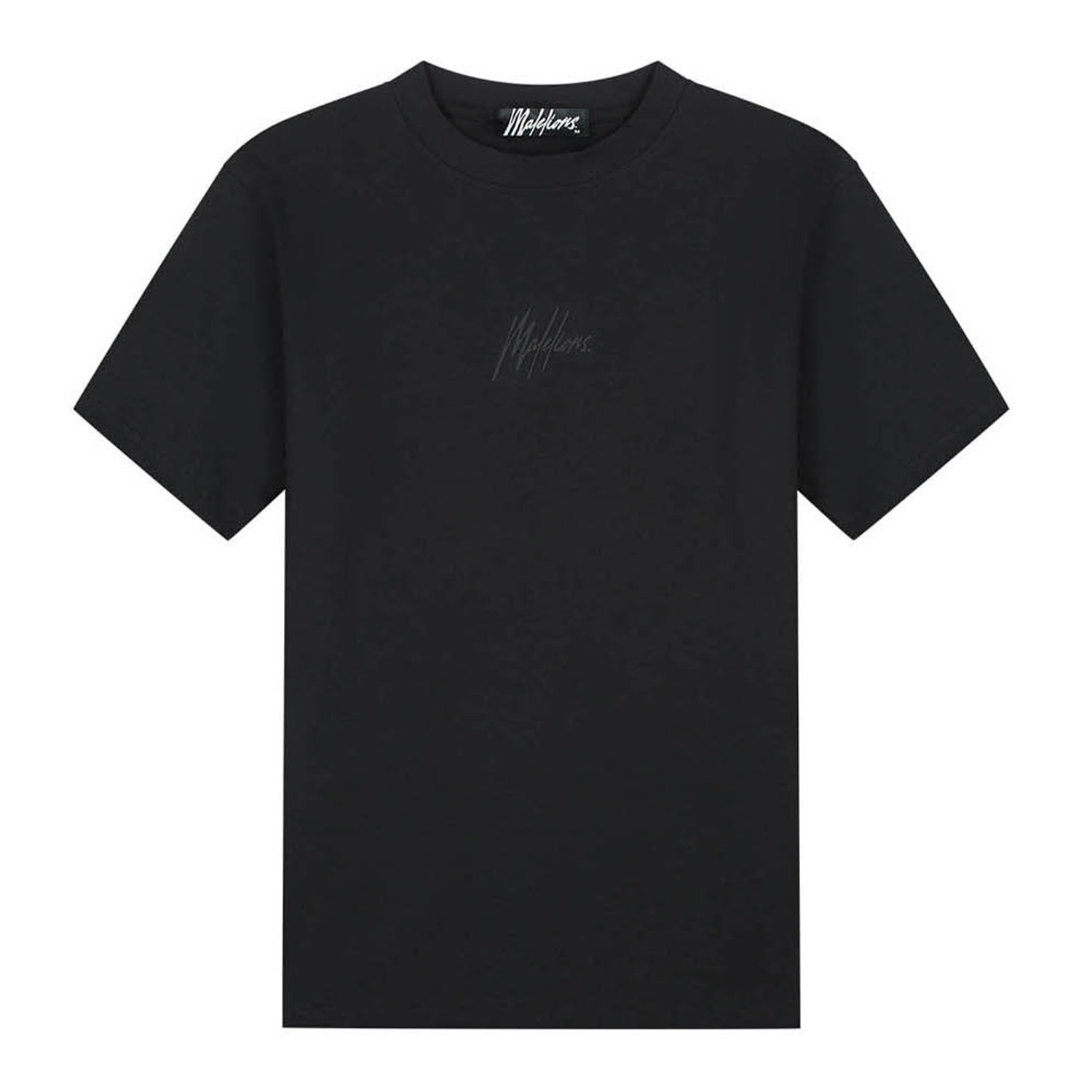 Malelions Striped Signature T-shirt Zwart