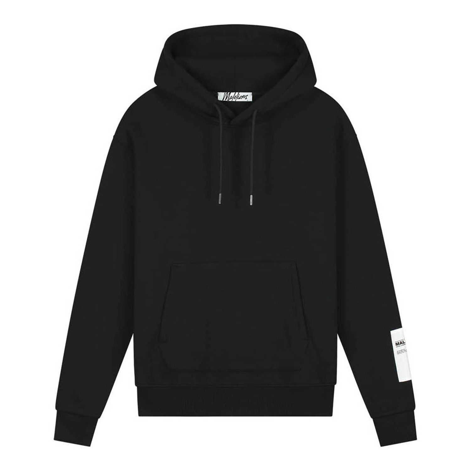 Malelions Label Hoodie Zwart