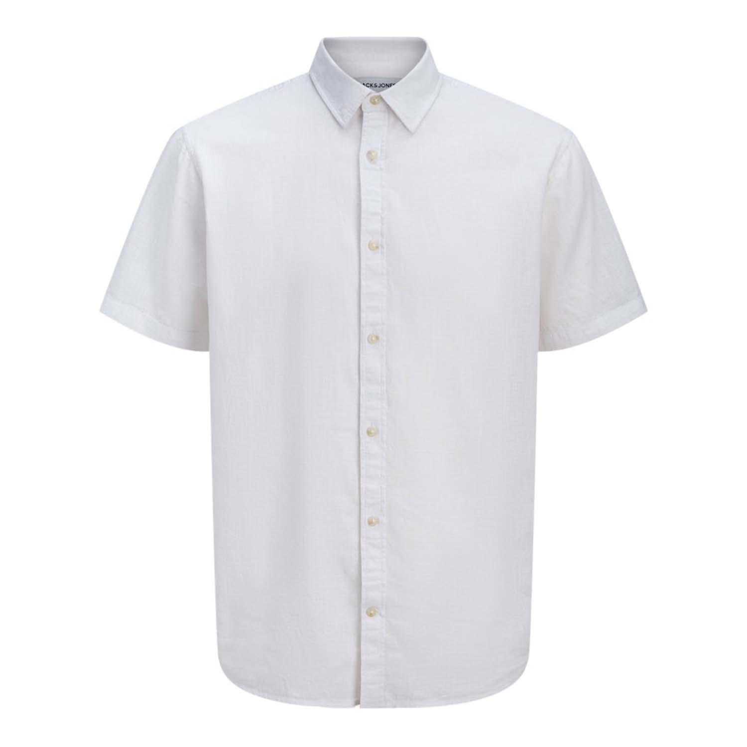 Jack & Jones Linnen Blend Shirt Wit