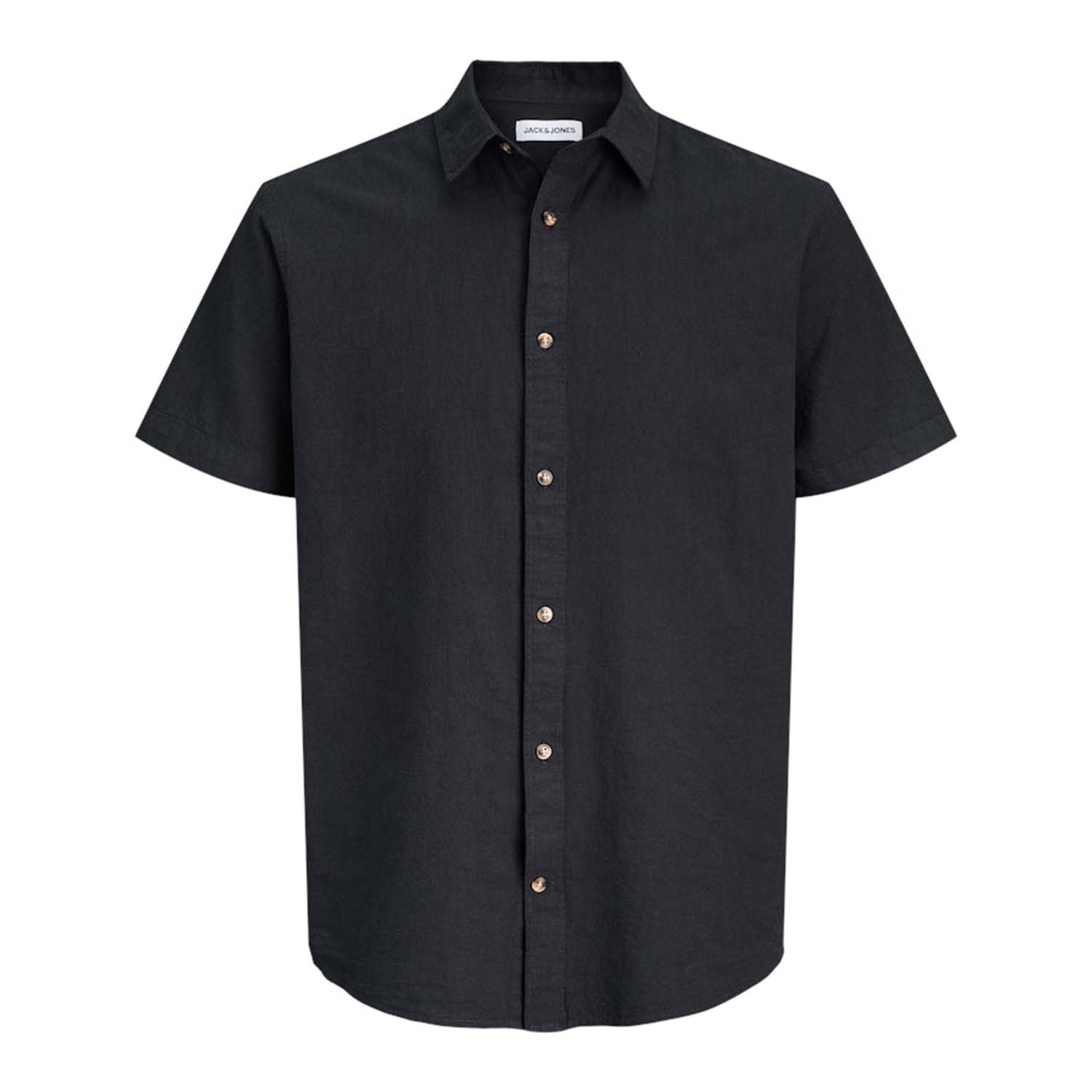 Jack & Jones Linnen Blend Shirt Zwart