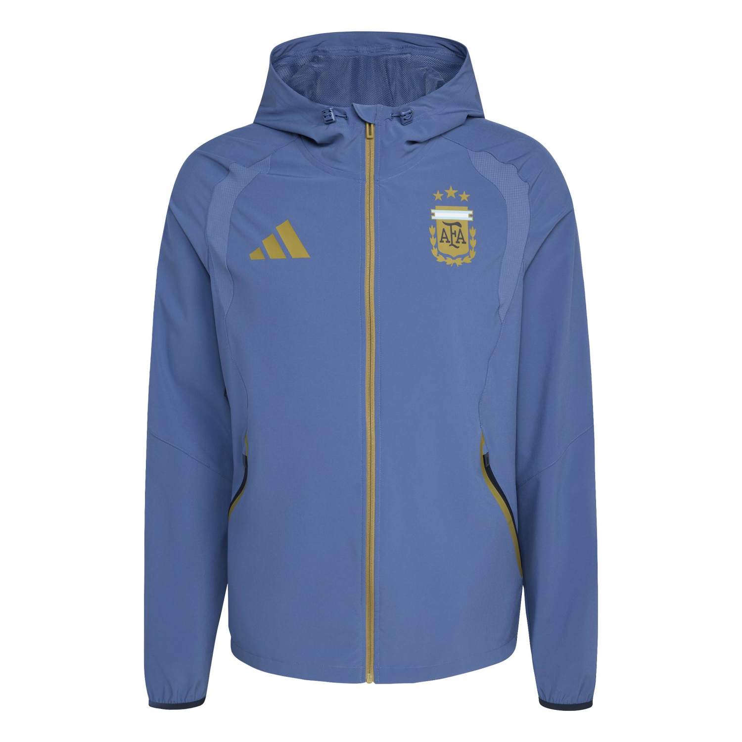Adidas Argentinië Tiro Travel Full Zip Windjack Blauw