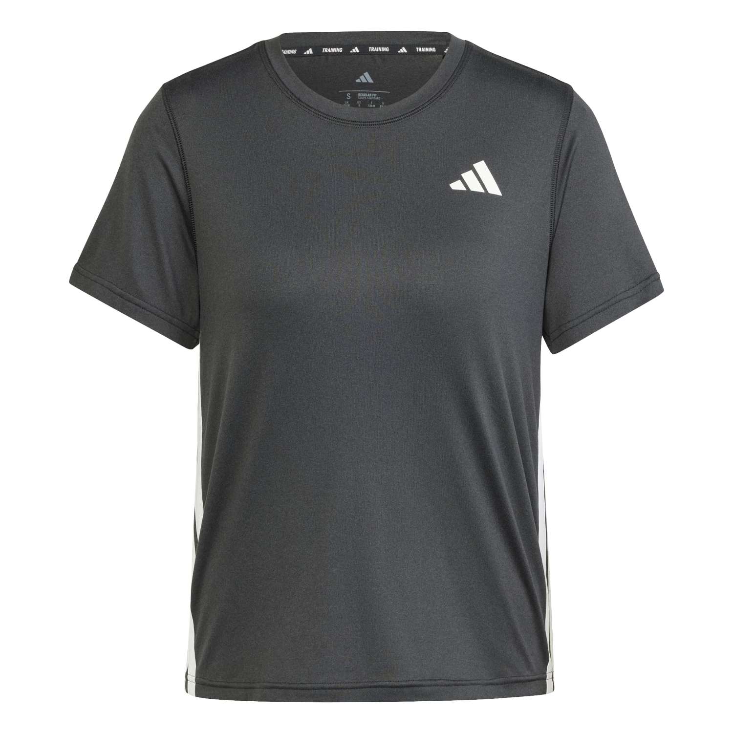 Adidas We 3-stripes Crew Tee Zwart