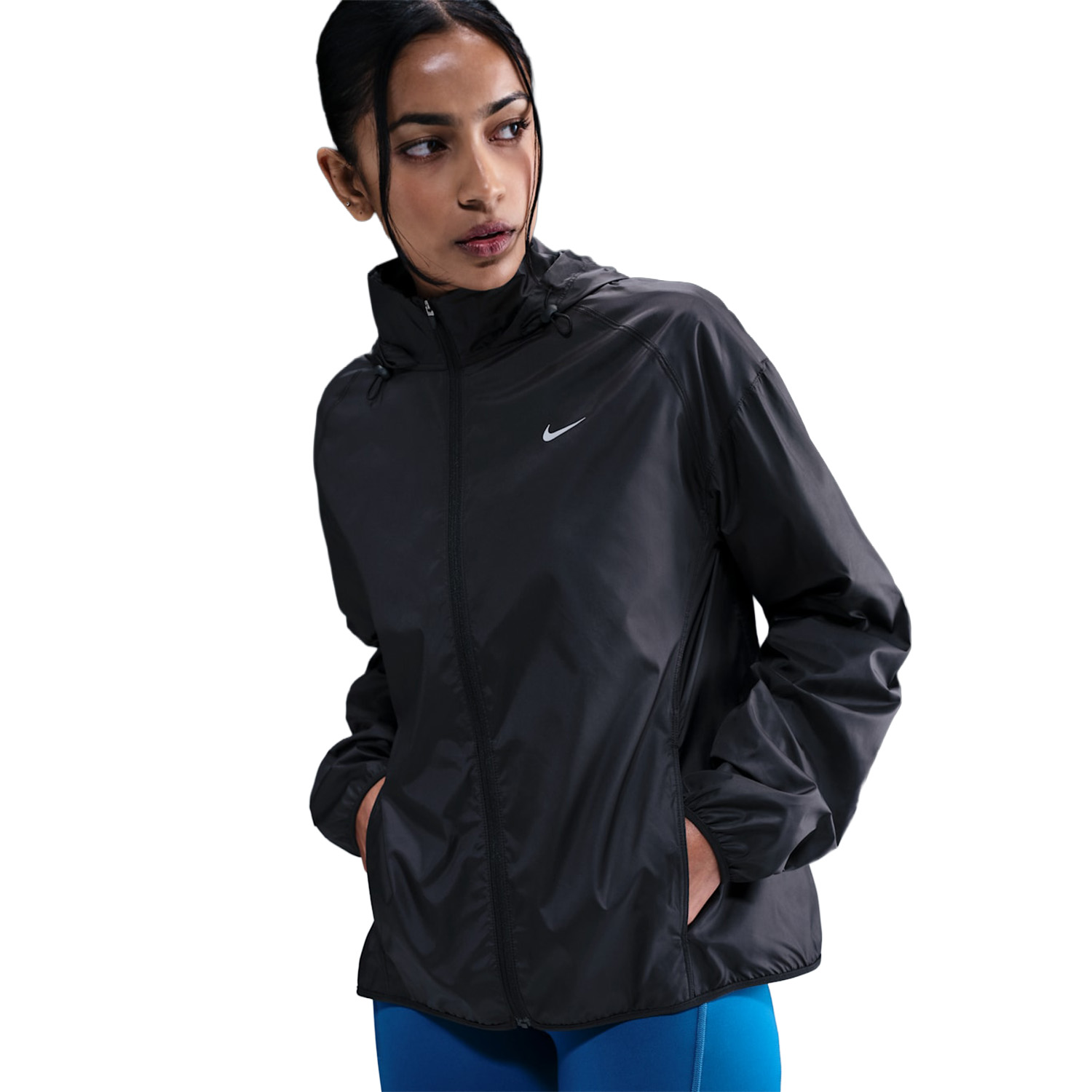 Nike Tempo Hardloopjack Dames Zwart
