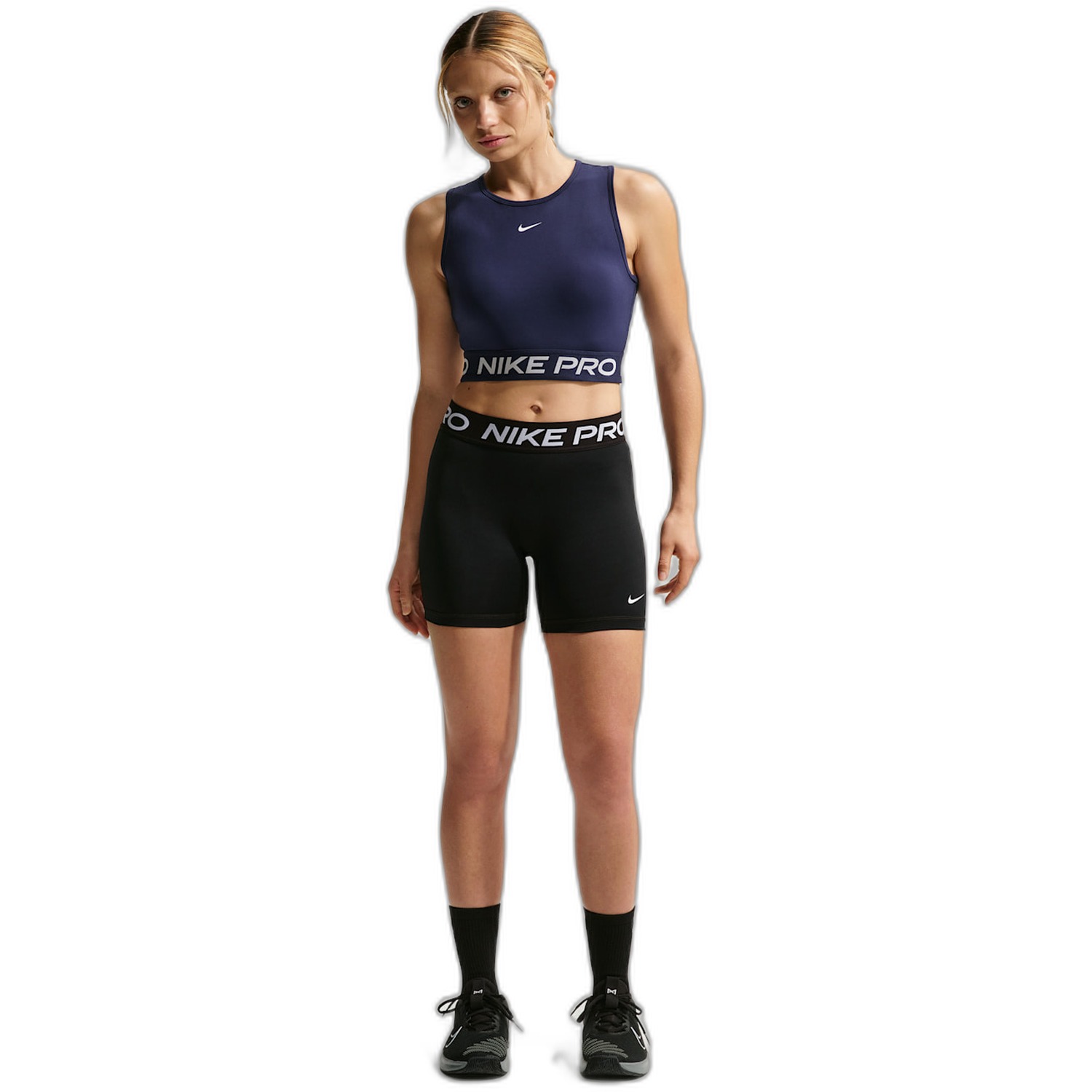 Nike Pro Dri-fit Shorts Dames Zwart