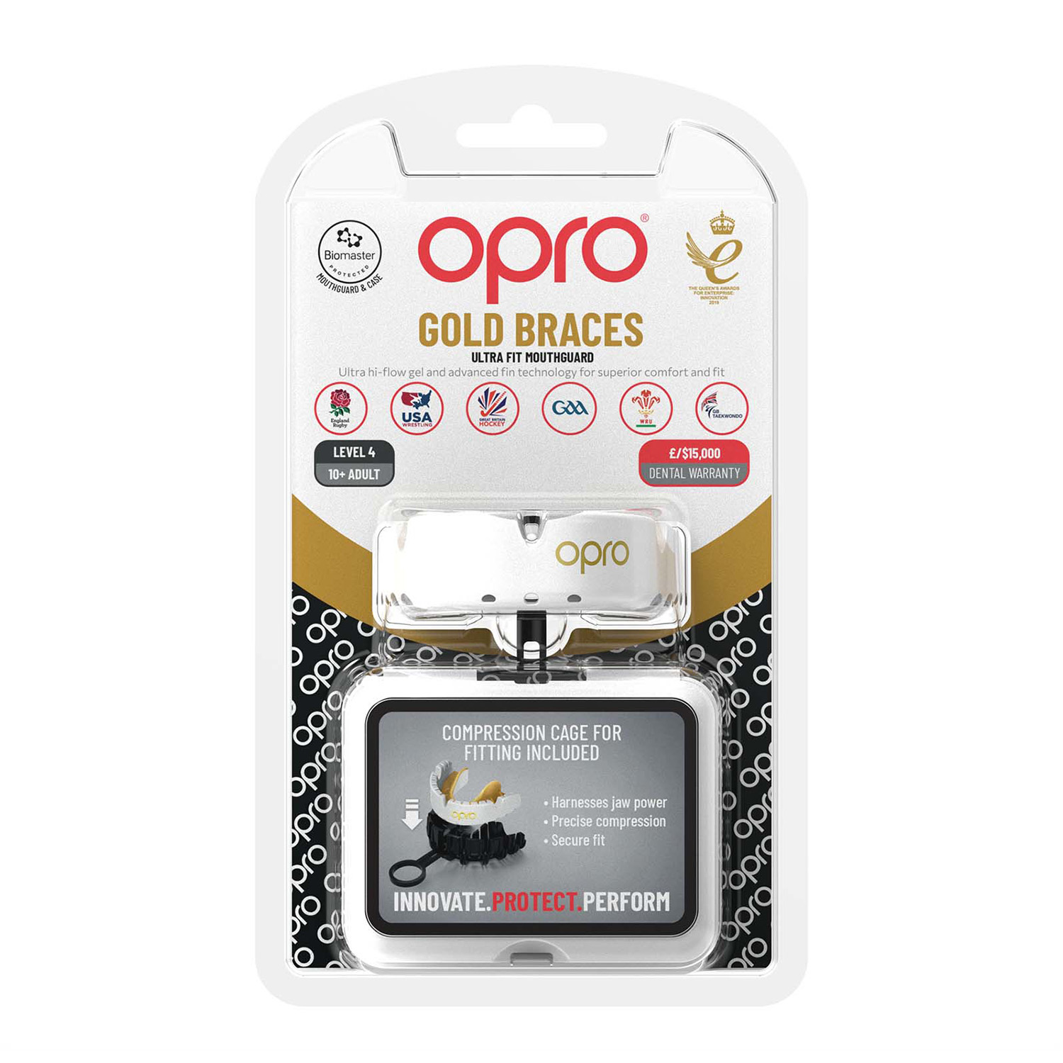 Opro Gold Ultra Fit Braces Sr