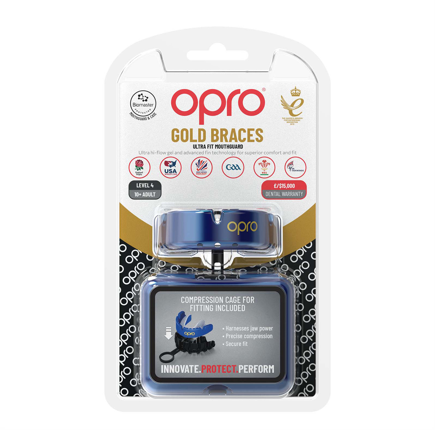 Opro Gold Ultra Fit Braces Sr