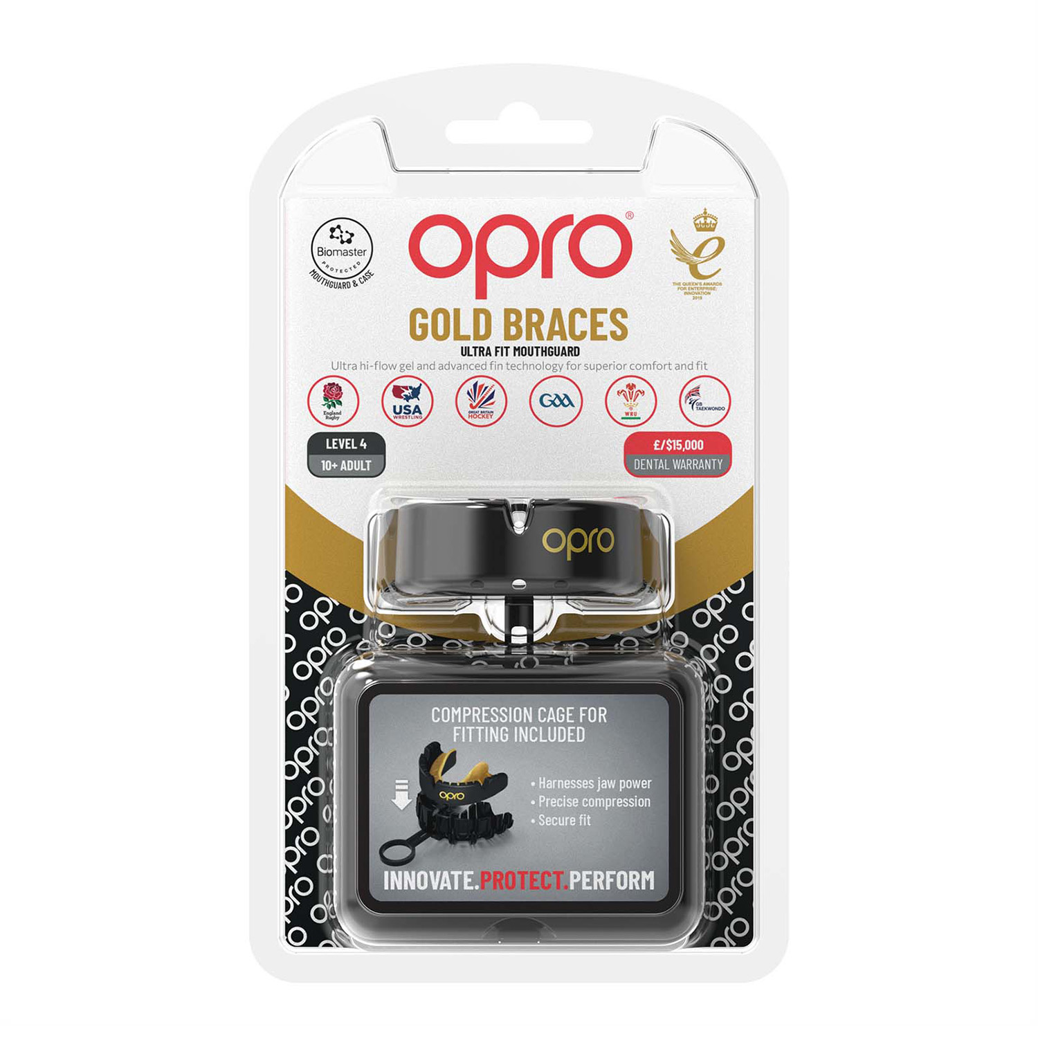 Opro Gold Ultra Fit Braces Sr