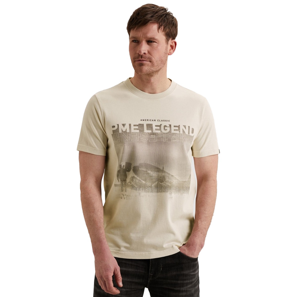 Pme Legend Short Sleeve R-neck Heavy Jersey Wit