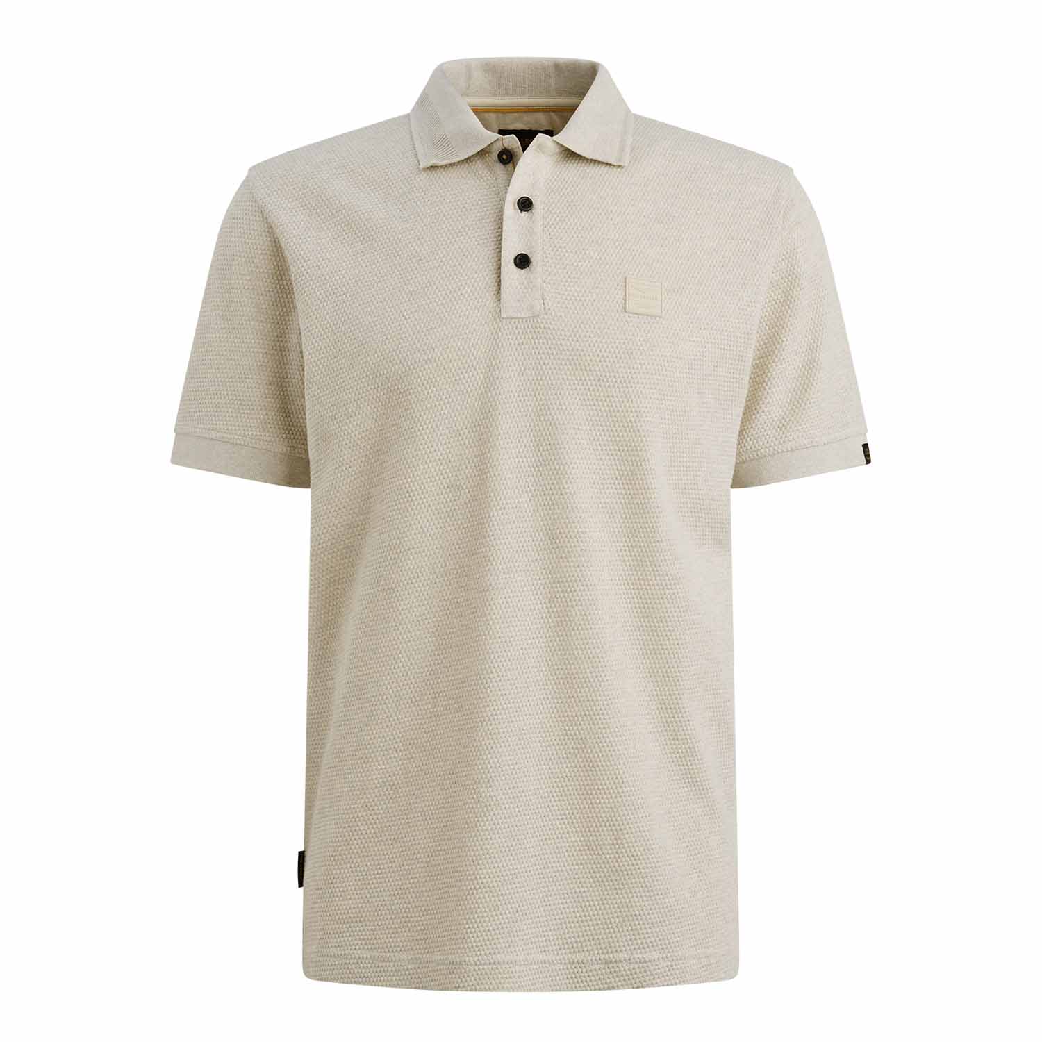 Pme Legend Polo Short Sleeve Popcorn Jersey Wit