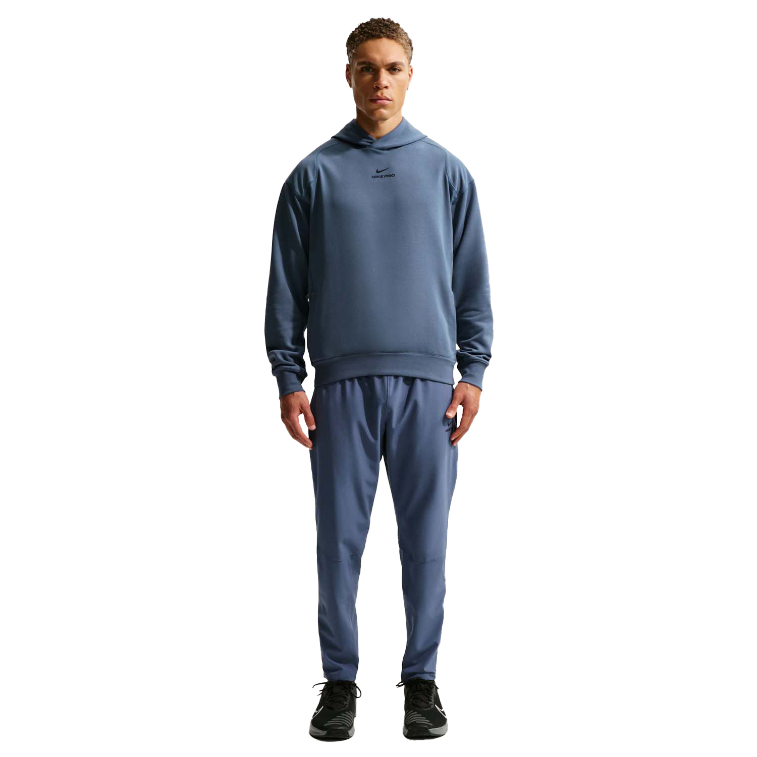 Nike Pro Hoodie Blauw