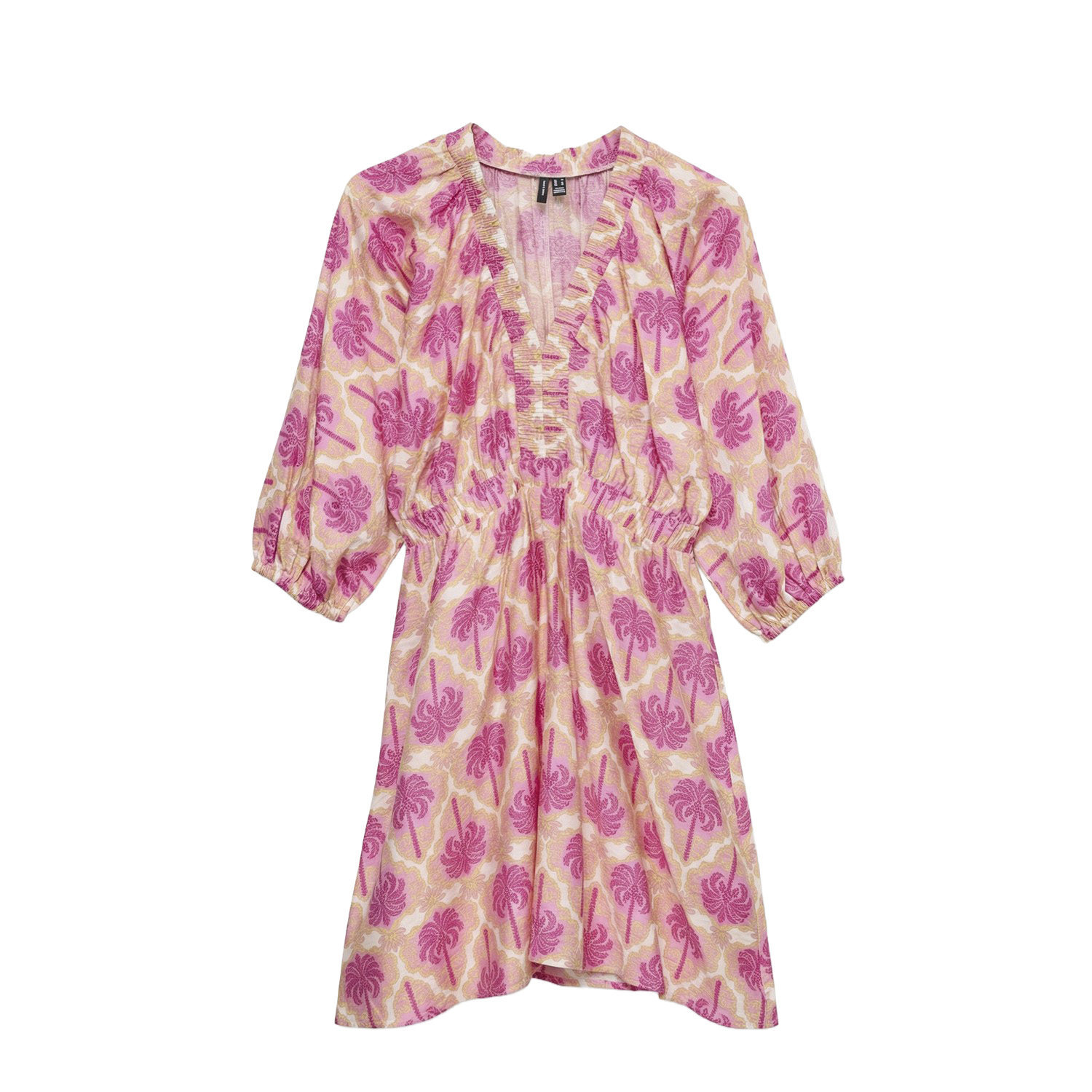Vero Moda Vmevelijn 3/4 Short Dress Dames Wit