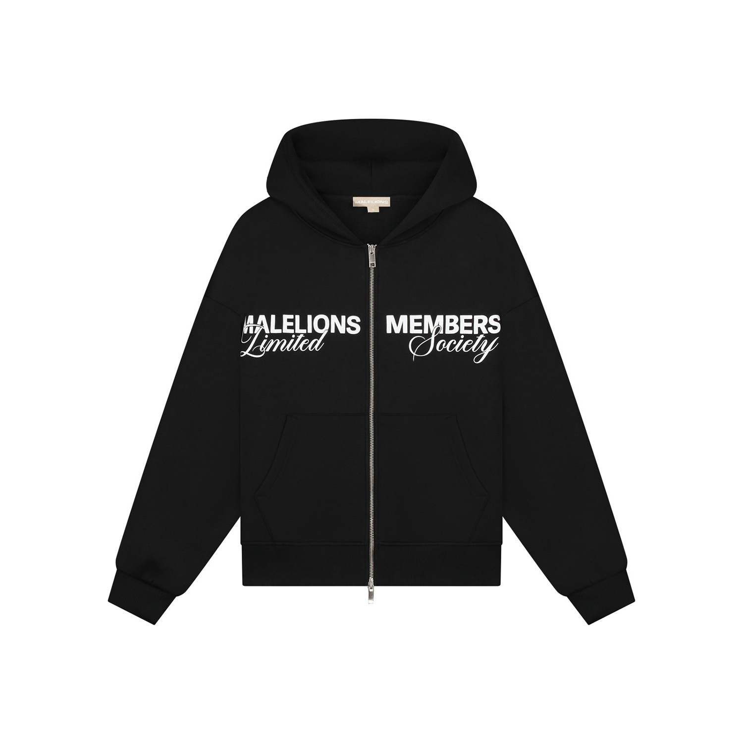 Malelions Members Society Zip Hoodie Dames Zwart