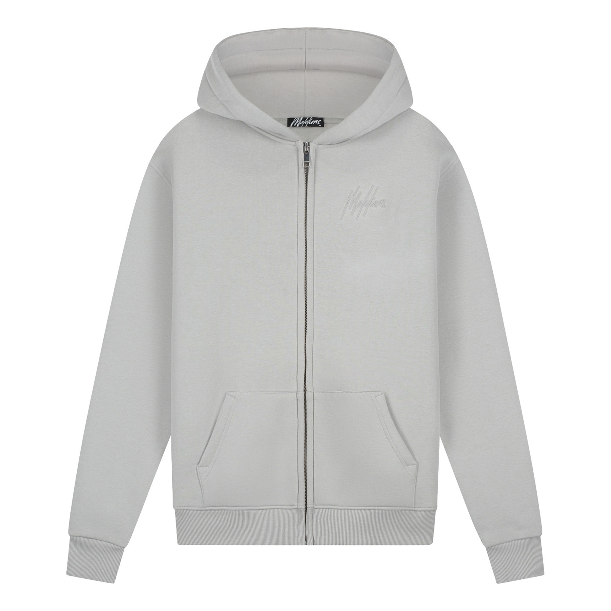 Malelions Striped Signature Hoodie Grijs