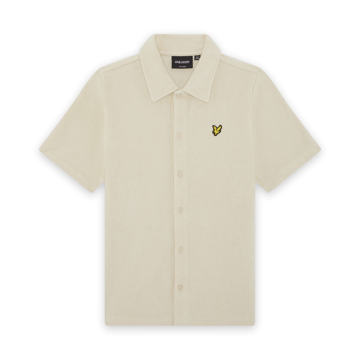 Lyle & Scott Short Sleeve Towelling Shirt Kids Beige