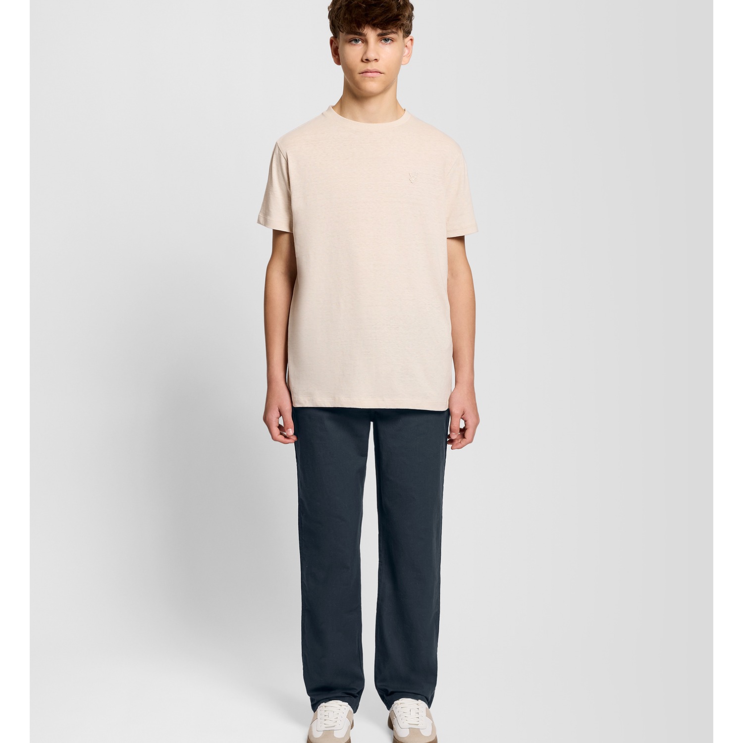 Lyle & Scott Linen Blend Trouser Kids Blauw