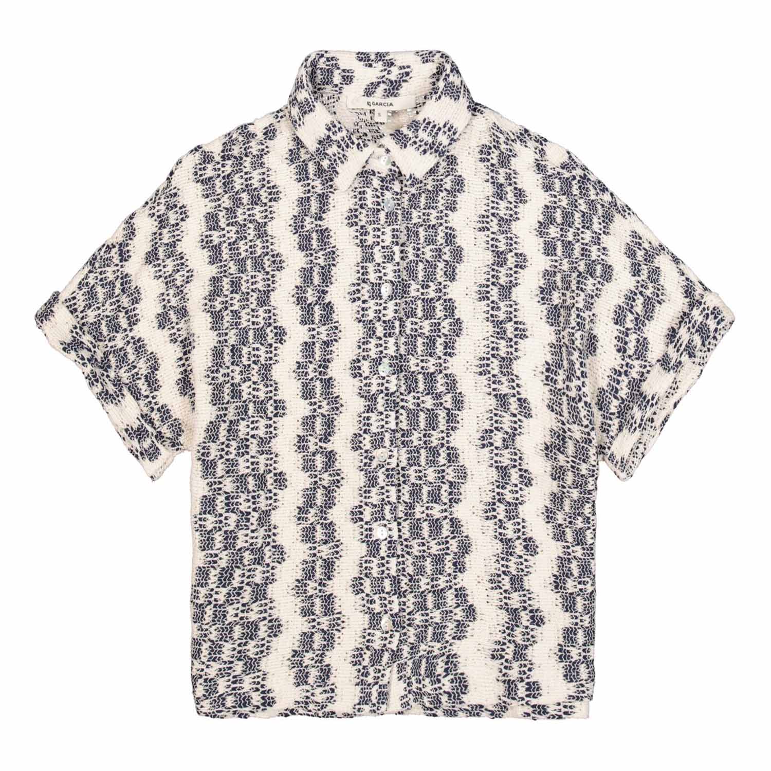 Garcia Ladies Shirt Short Sleeve Creme