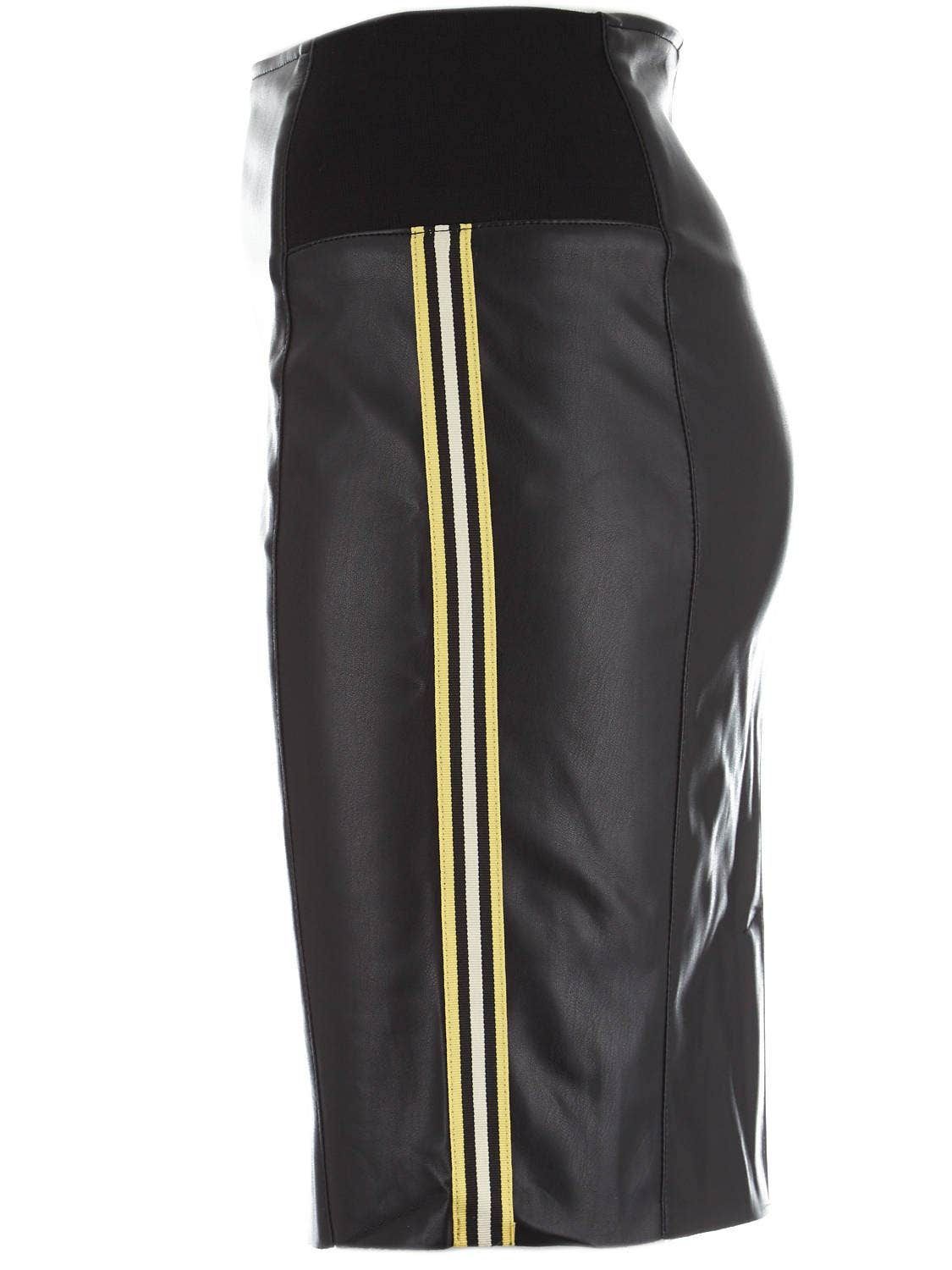 Vero Moda BAND BUTTER HW AK FAUX LEATHER SKIRT