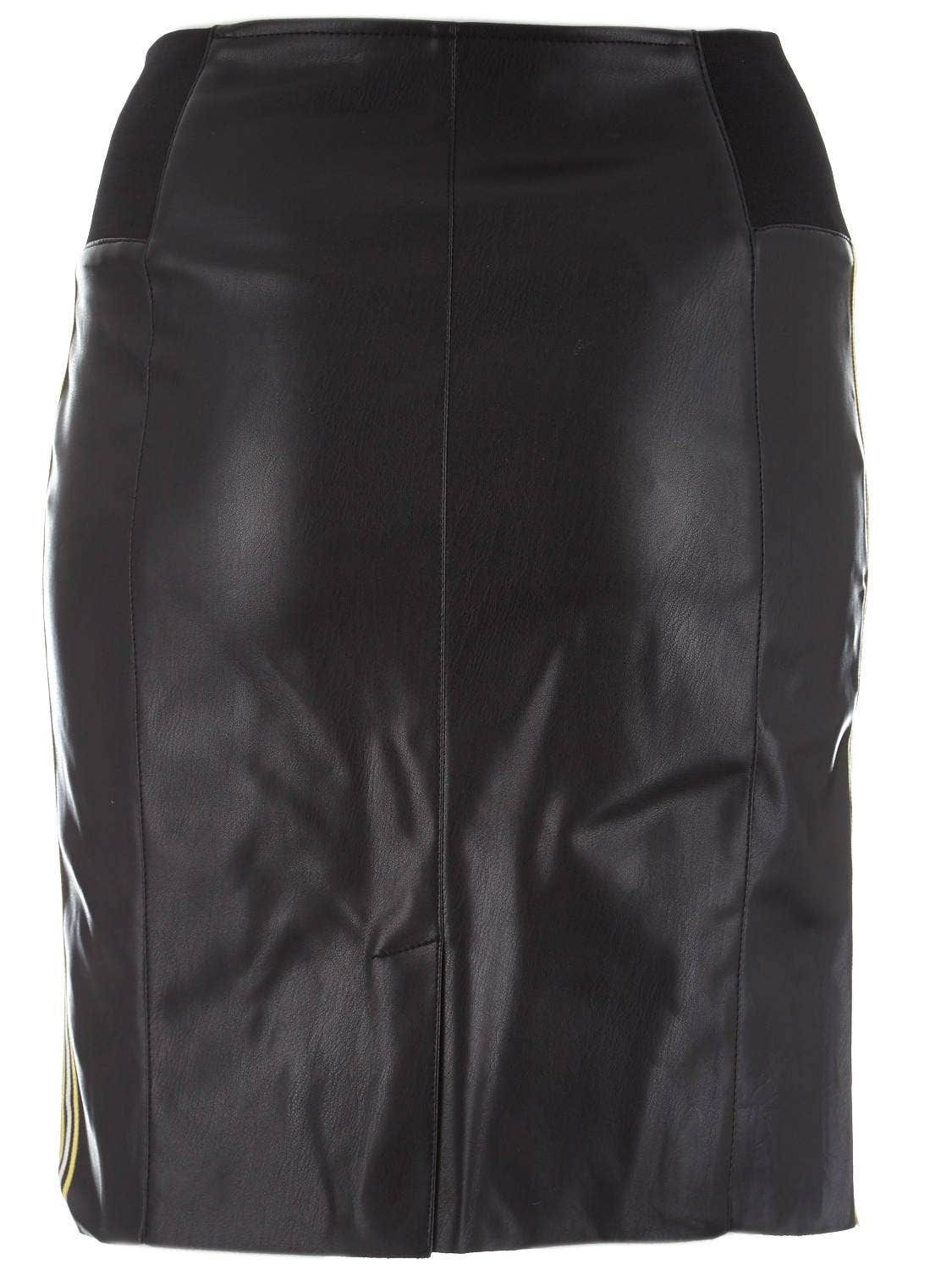 Vero Moda BAND BUTTER HW AK FAUX LEATHER SKIRT