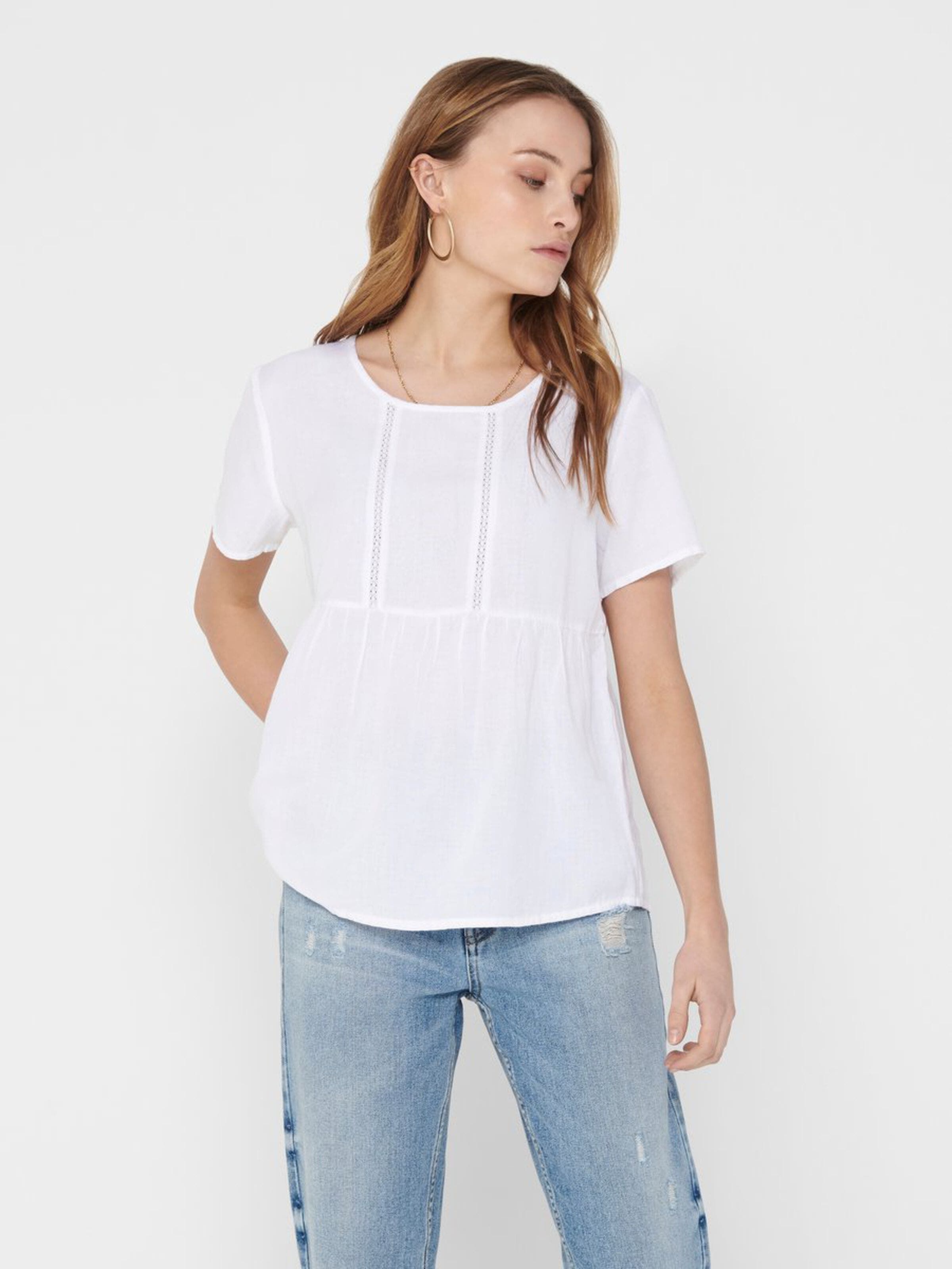 Jacqueline De Yong JDYTIARA S/S LADDER LACE TOP WVN