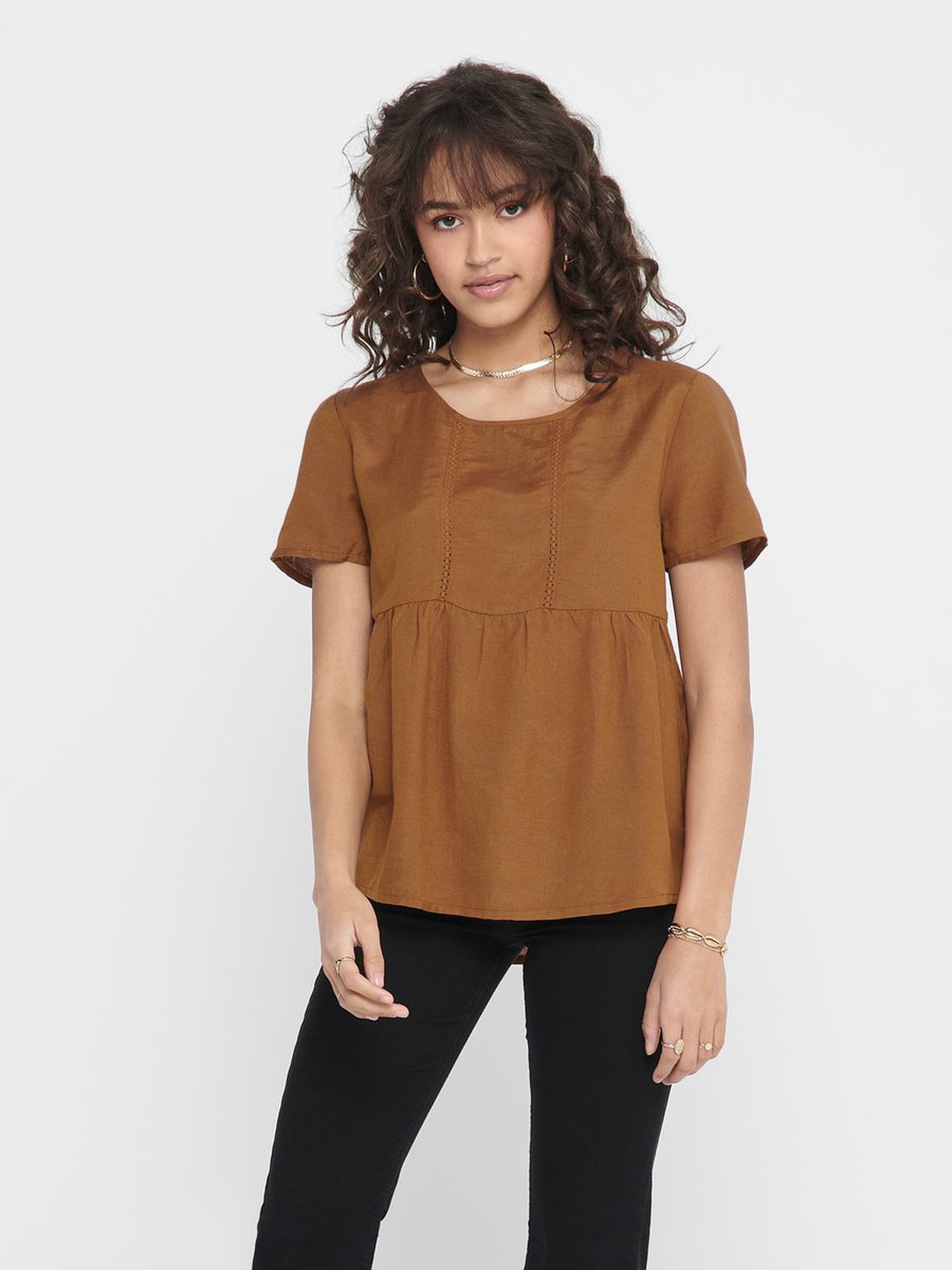 Jacqueline De Yong JDYTIARA S/S LADDER LACE TOP WVN