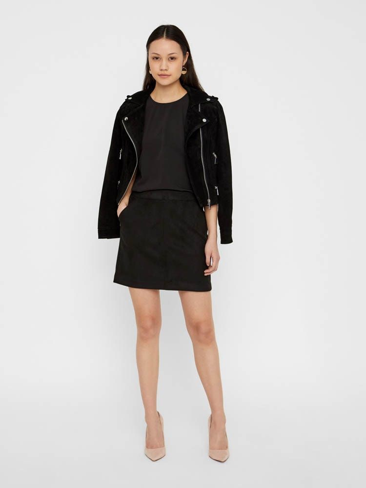 Vero Moda VMDONNADINA FAUX SUEDE SHORT SKIRT